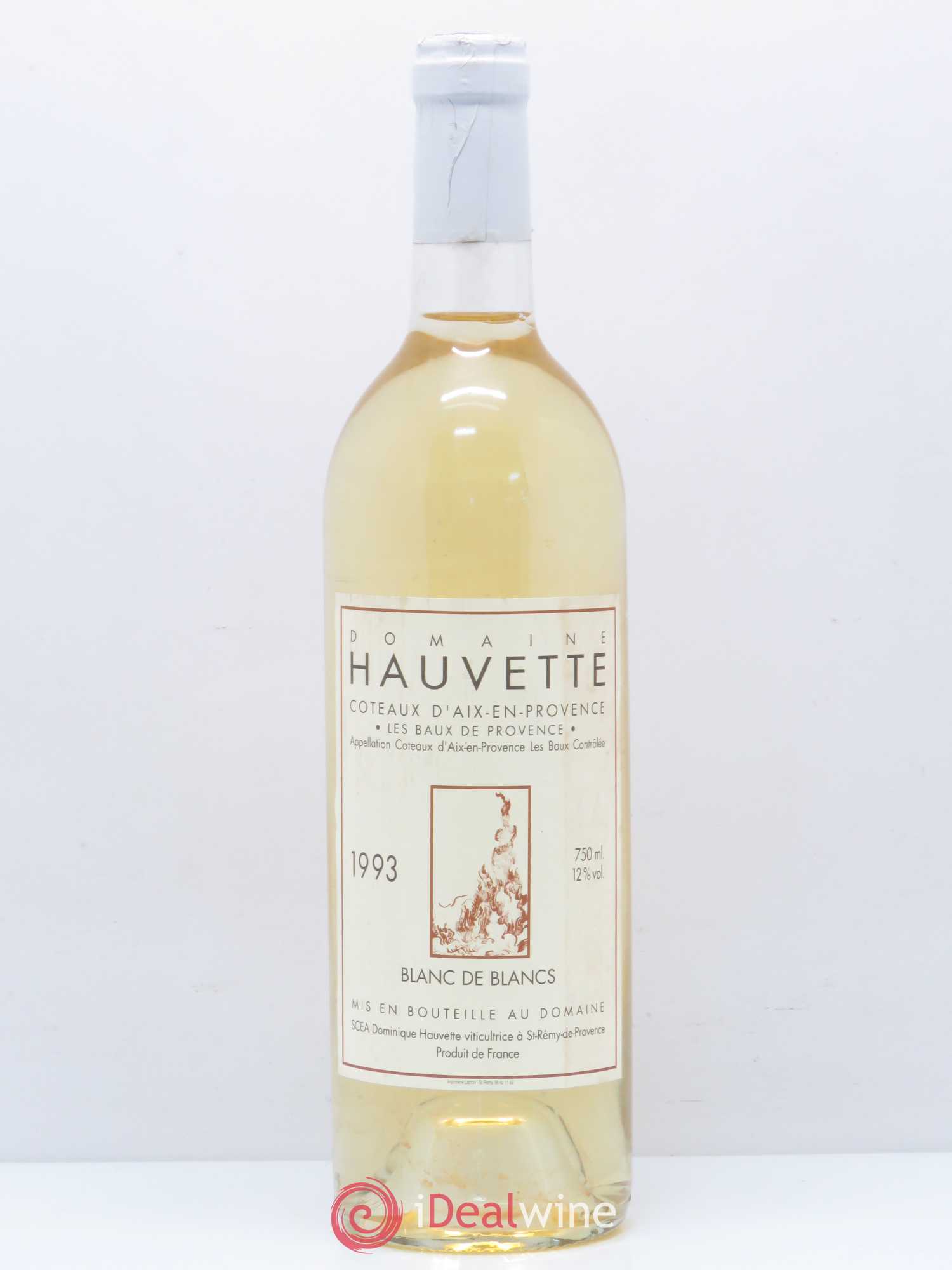Coteaux d'Aix-en-Provence Les Baux de Provence Blanc de Blancs Domaine Hauvette 1993 - Posten von 1 Flasche - 0