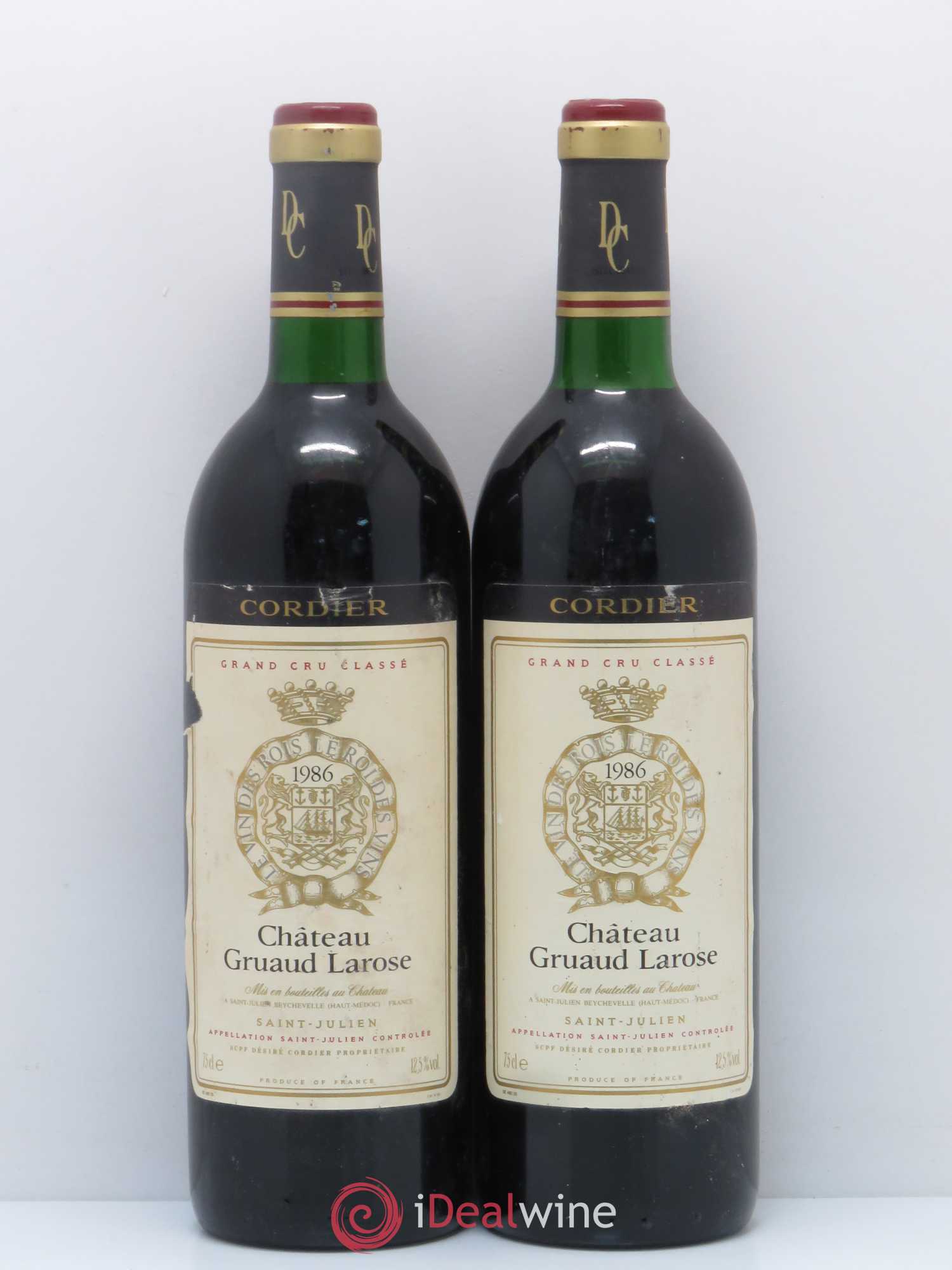 Château Gruaud Larose 2ème Grand Cru Classé 1986 - Lot de 2 bouteilles - 0