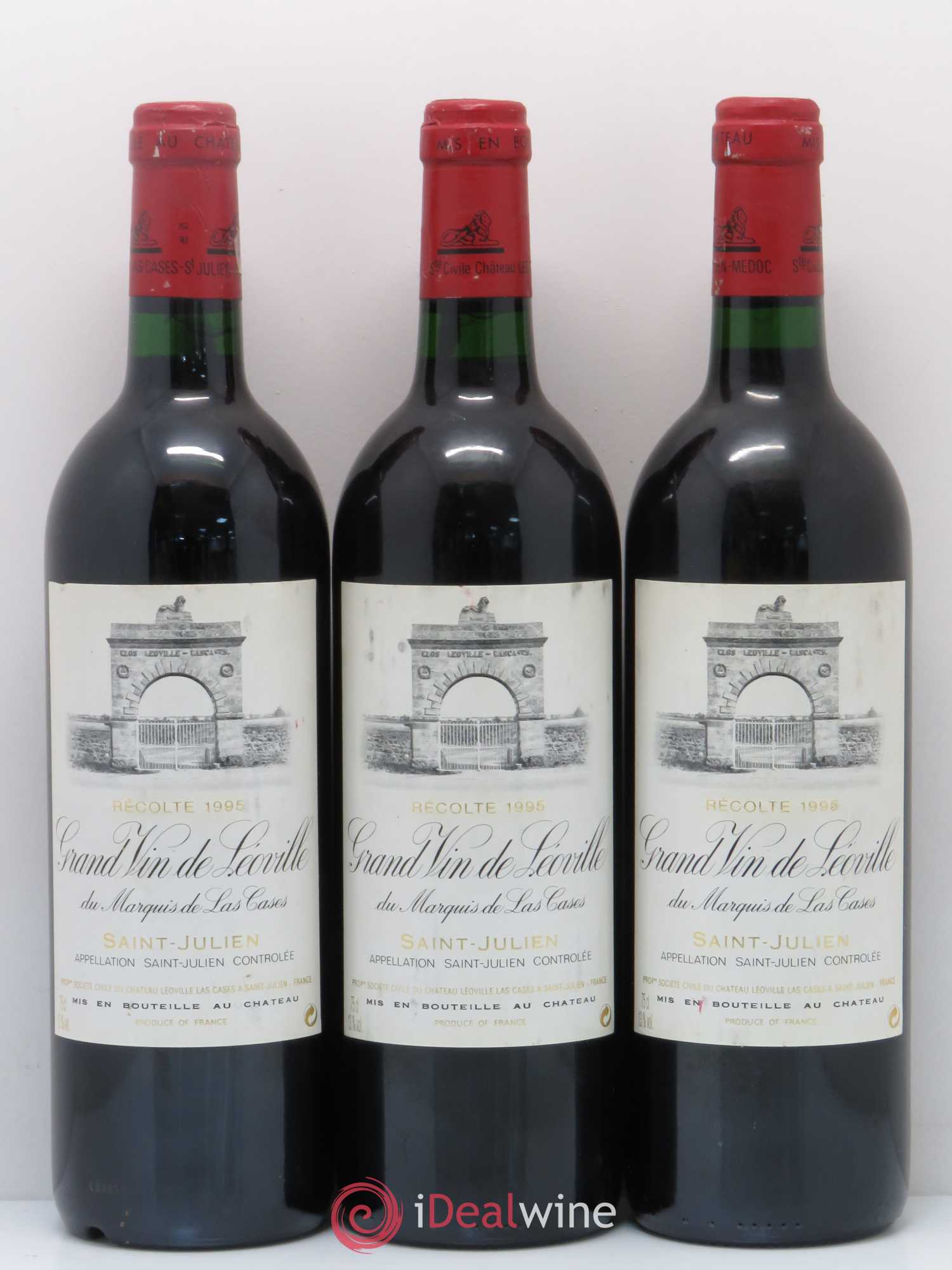 Château Léoville Las Cases 2ème Grand Cru Classé 1995 - Lot de 3 bouteilles - 0