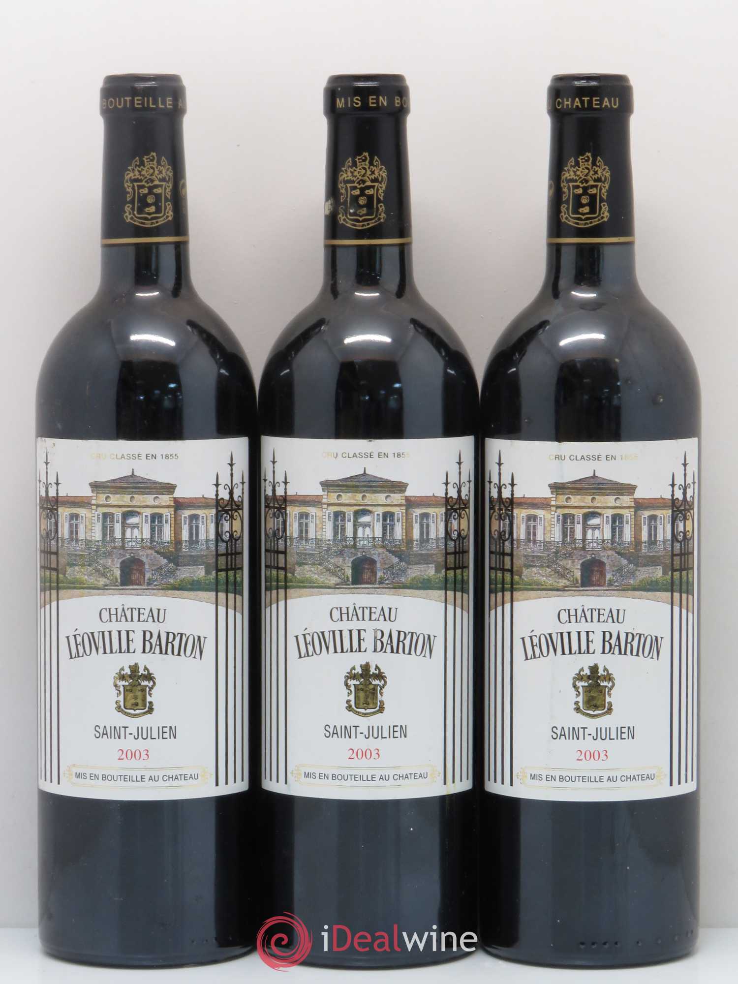 Château Léoville Barton 2ème Grand Cru Classé 2003 - Lot de 3 bouteilles - 0