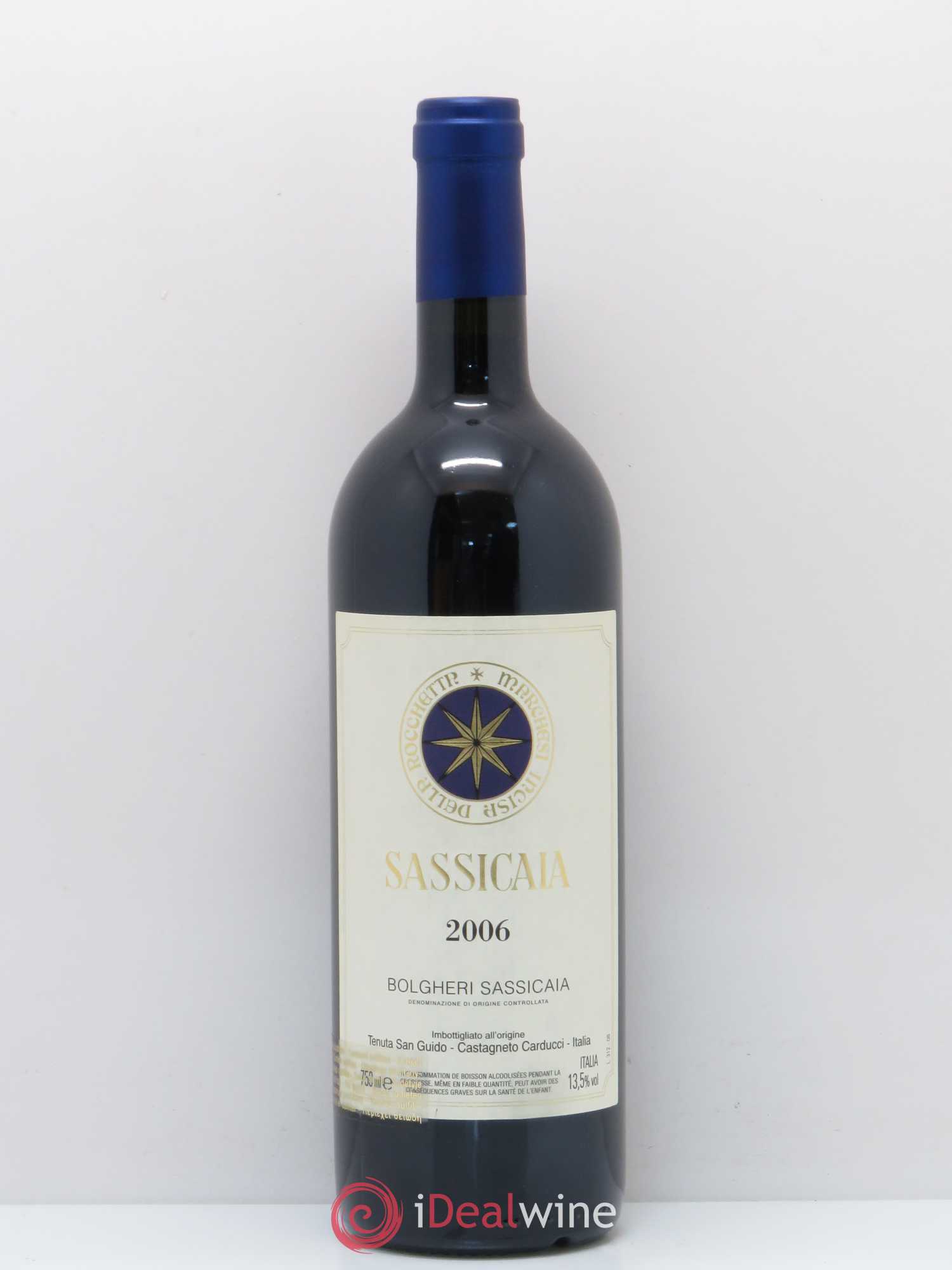 Bolgheri DOC Sassicaia Tenuta San Guido 2006 - Lot de 1 bouteille - 0