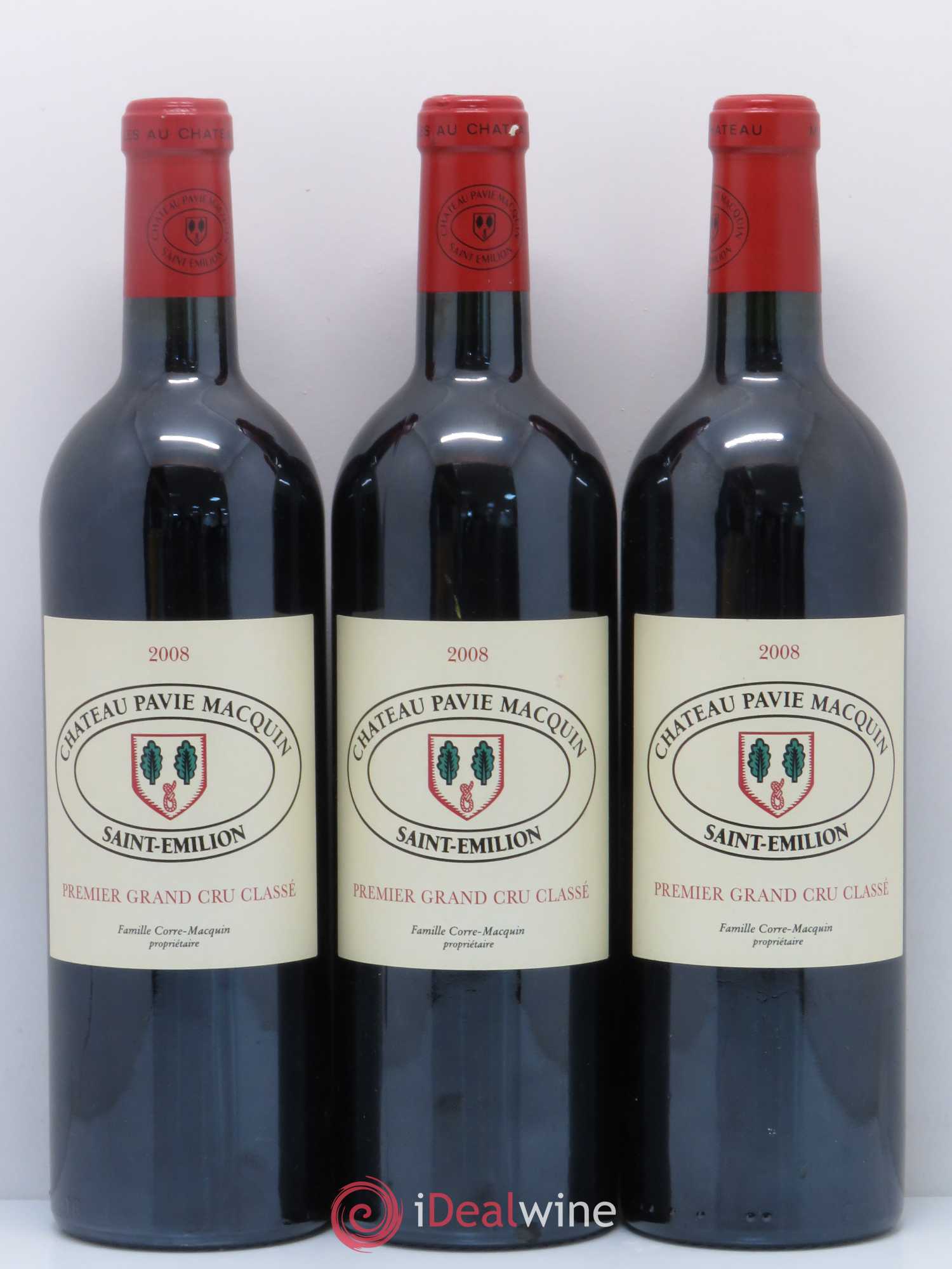 Château Pavie Macquin 1er Grand Cru Classé B 2008 - Lot de 3 bouteilles - 0