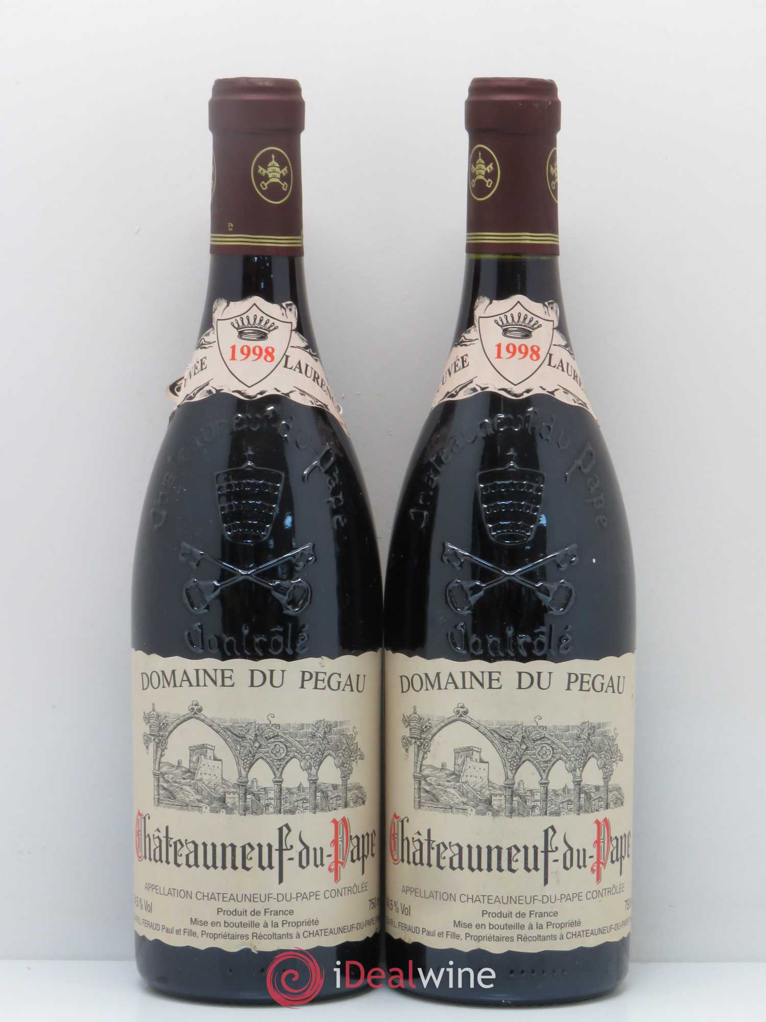 Châteauneuf-du-Pape Domaine du Pégau Cuvée Laurence Paul et Laurence Féraud 1998 - Lot de 2 bouteilles - 0