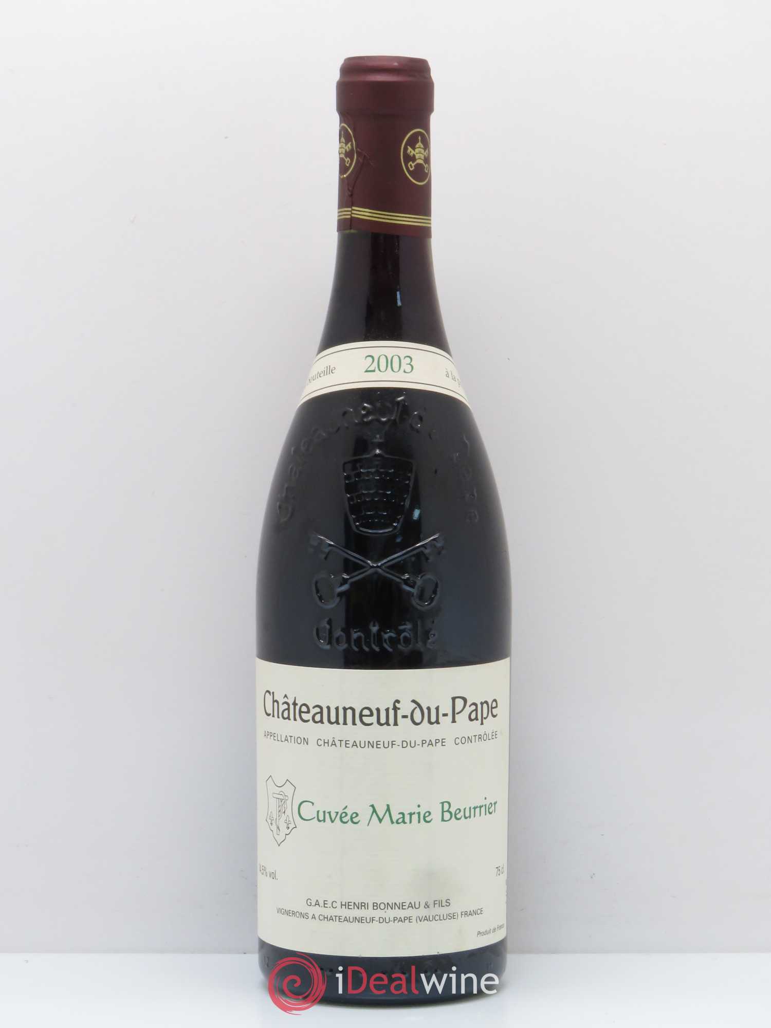 Châteauneuf-du-Pape Marie Beurrier Henri Bonneau & Fils 2003 - Lot de 1 bouteille - 0