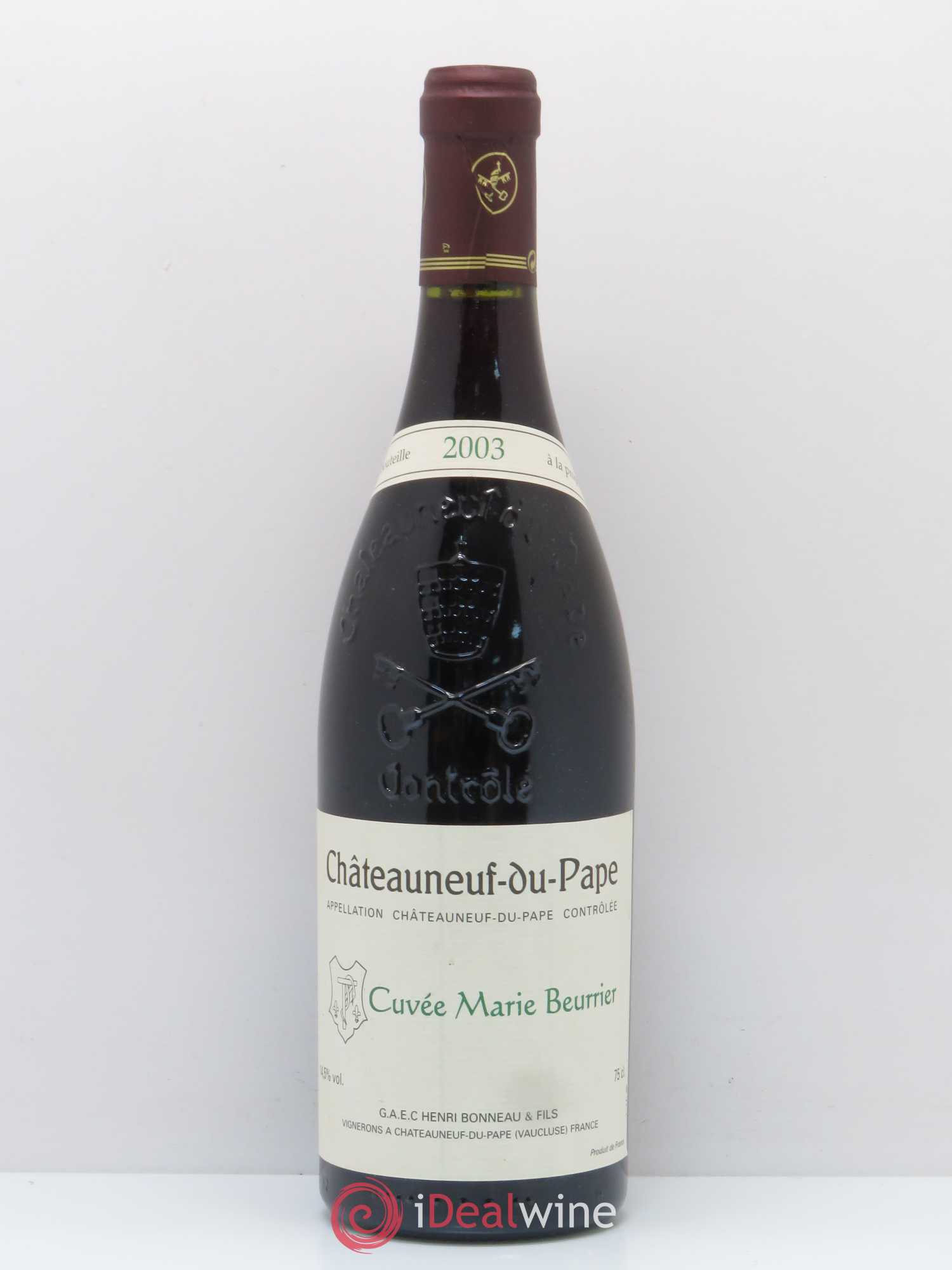 Châteauneuf-du-Pape Marie Beurrier Henri Bonneau & Fils 2003 - Lot de 1 bouteille - 0