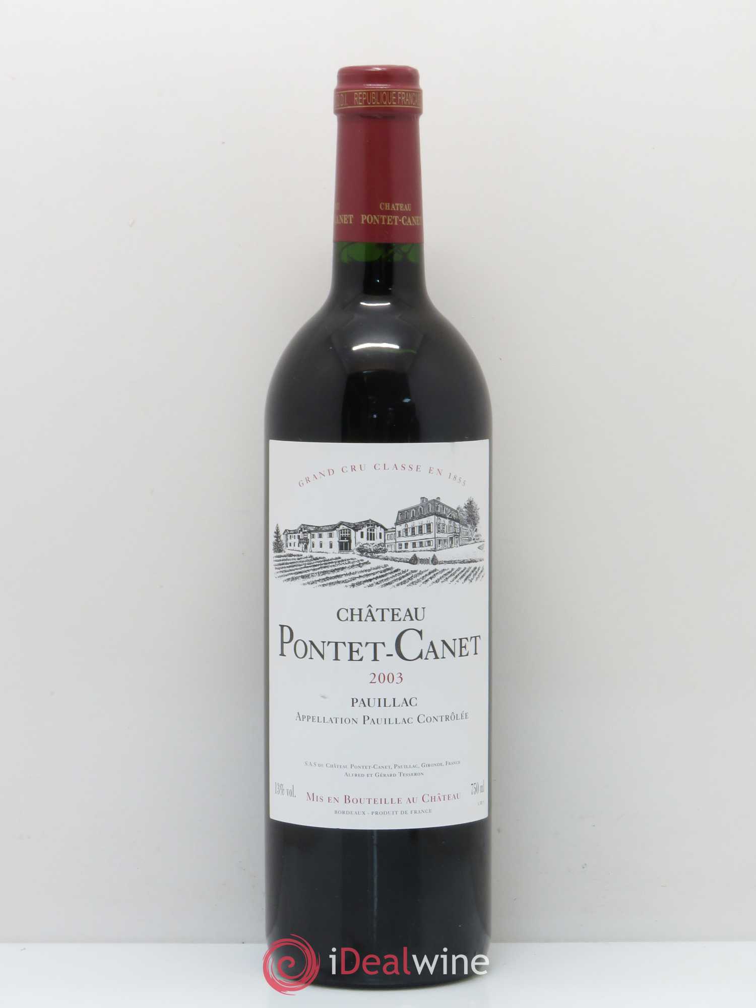 Château Pontet Canet 5ème Grand Cru Classé 2003 - Lot de 1 bouteille - 0