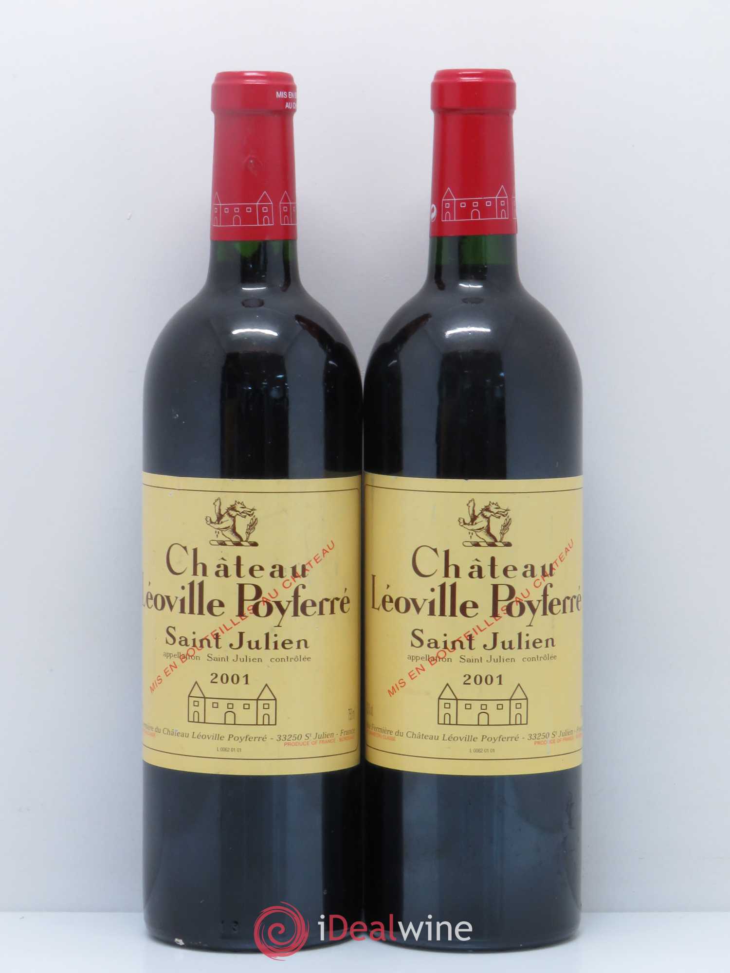 Château Léoville Poyferré 2ème Grand Cru Classé 2001 - Lot de 2 bouteilles - 0