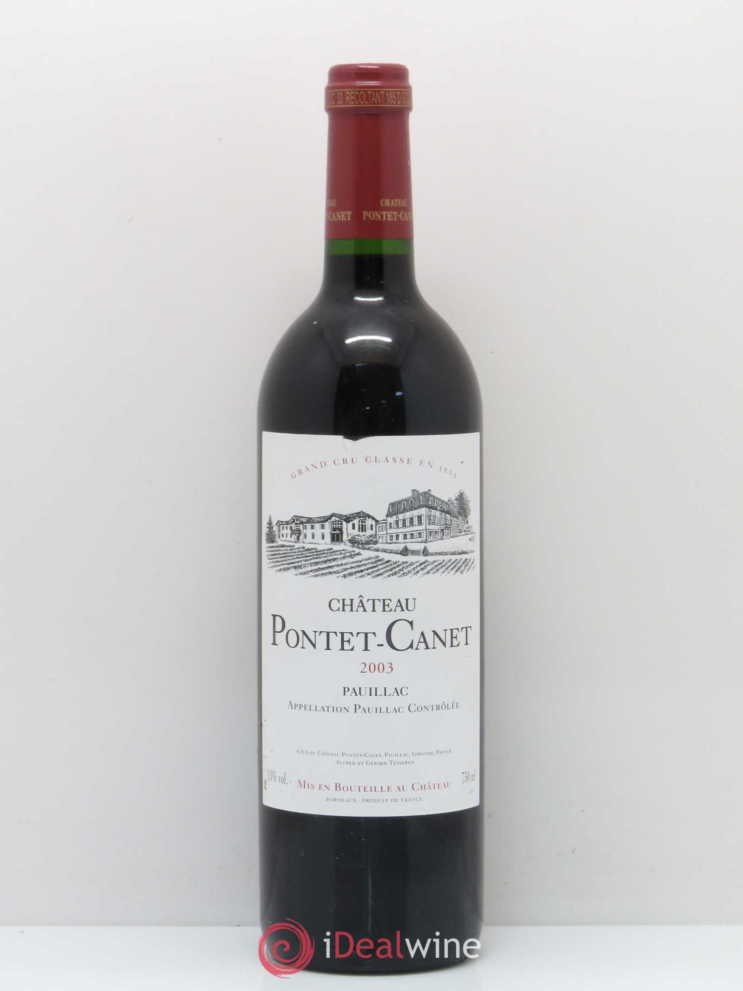 Château Pontet Canet 5ème Grand Cru Classé 2003 - Lot de 1 bouteille - 0