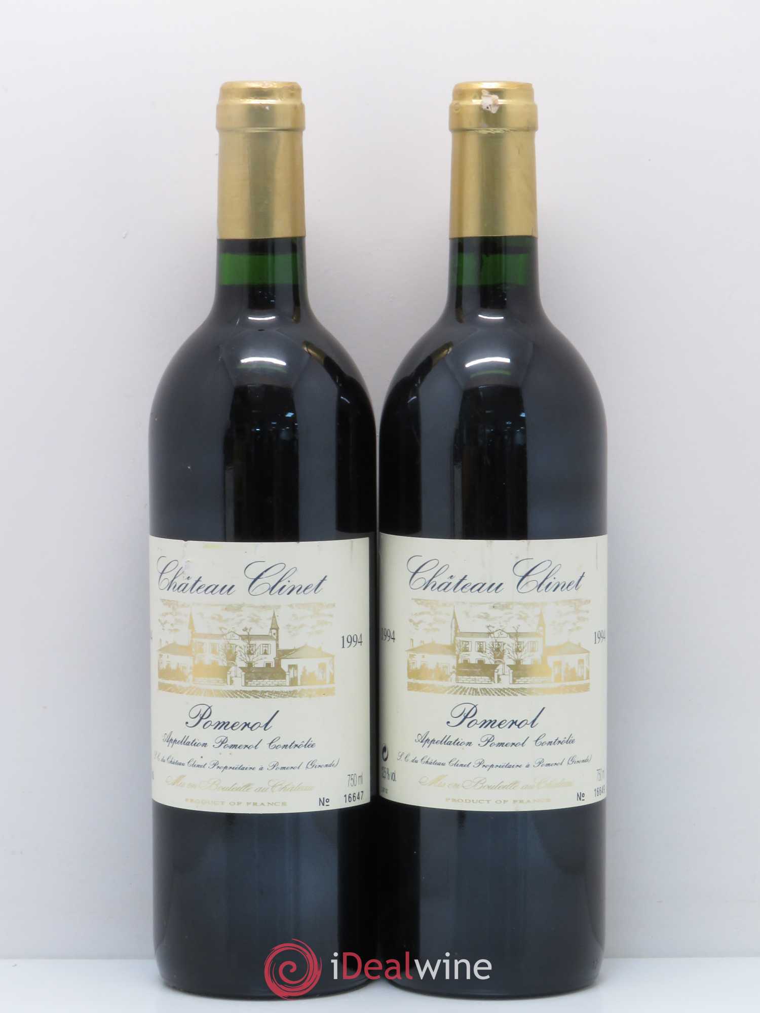 Château Clinet 1994 - Lot de 2 bouteilles - 0