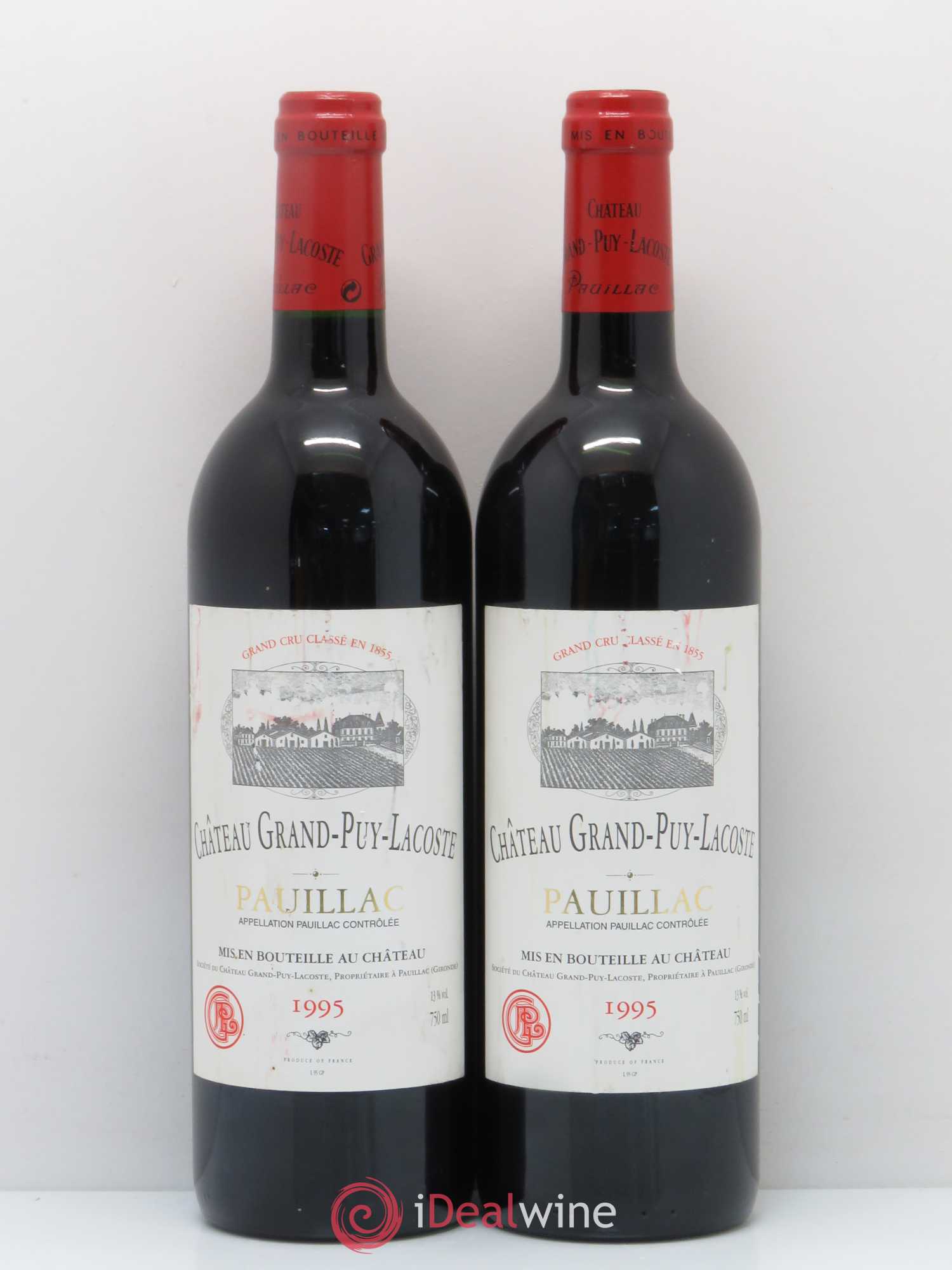 Château Grand Puy Lacoste 5ème Grand Cru Classé 1995 - Lot de 2 bouteilles - 0