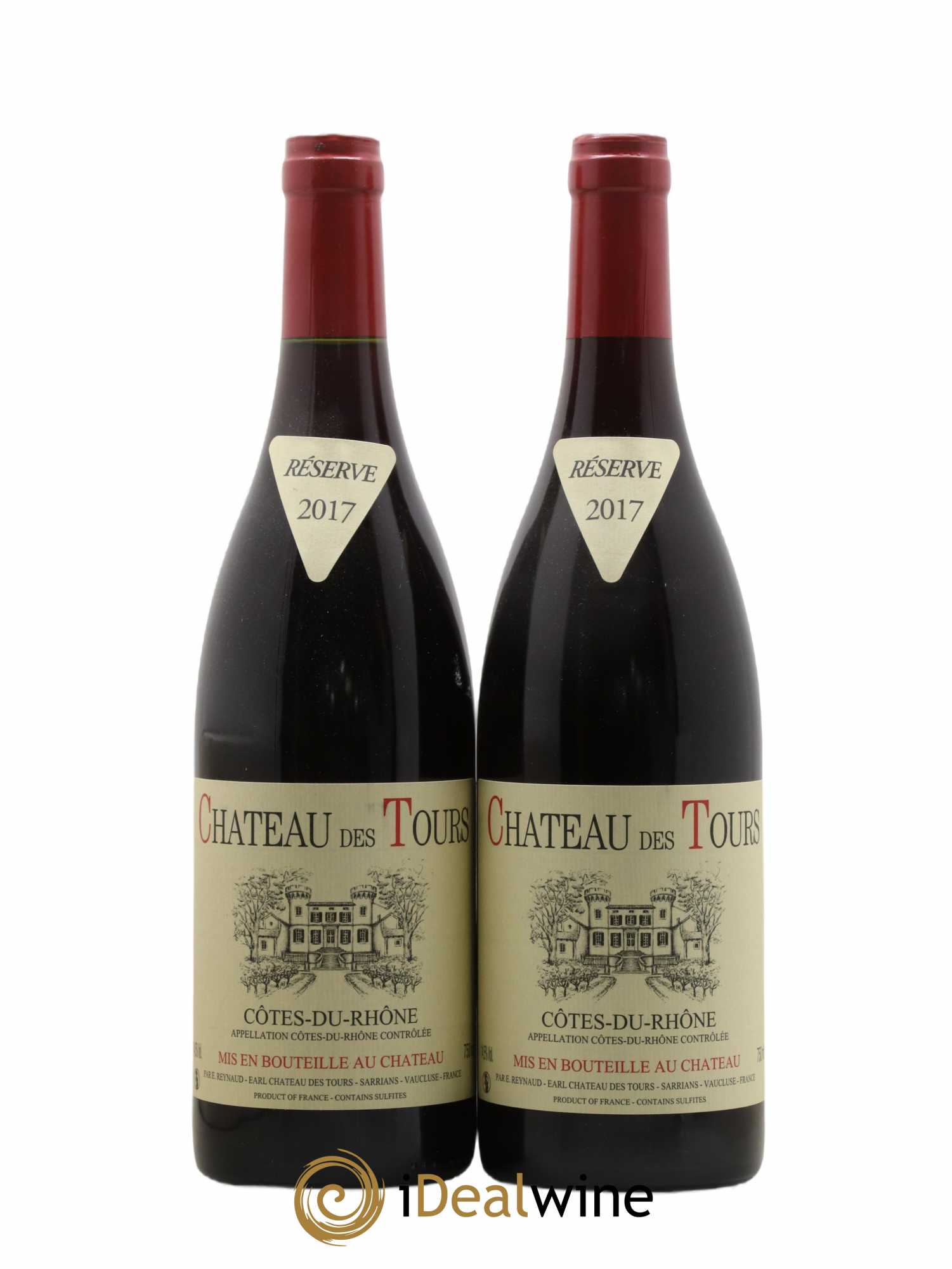 Côtes-du-Rhône Château des Tours Emmanuel Reynaud 2017 - Lot de 2 bouteilles - 0