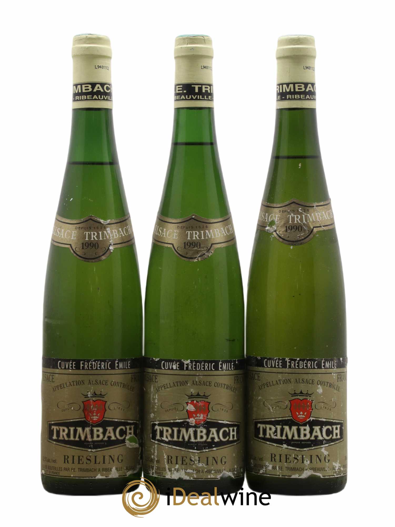 Alsace Riesling Cuvée Frédéric Emile Trimbach (Domaine) 1990 - Lot de 3 bouteilles - 0
