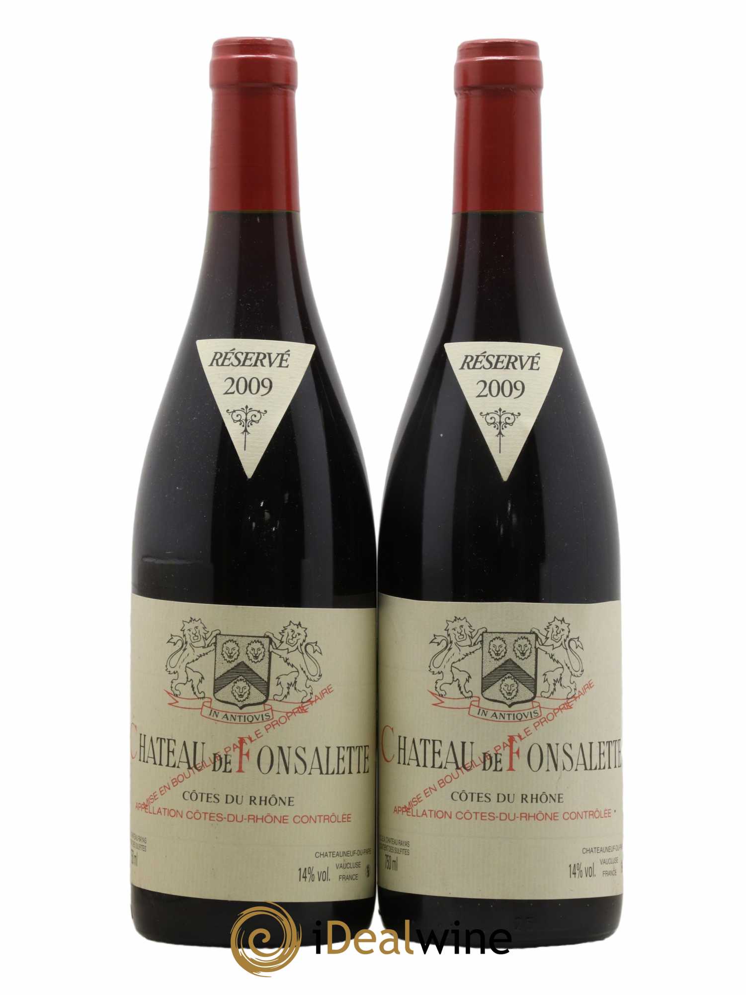 Côtes-du-Rhône Château de Fonsalette Emmanuel Reynaud 2009 - Lot de 2 bouteilles - 0