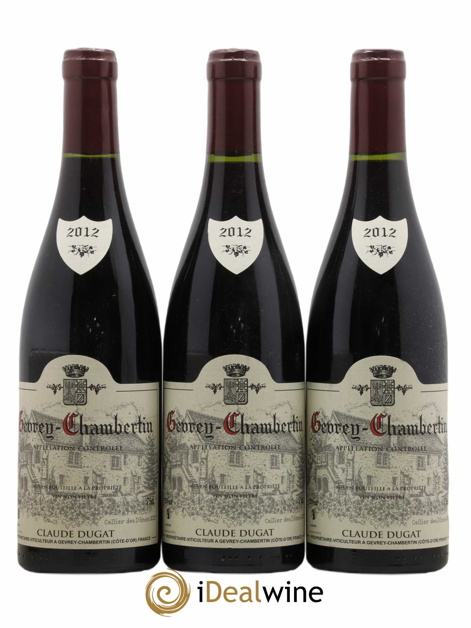 Gevrey-Chambertin Claude Dugat 2012 - Lot de 3 bouteilles - 0