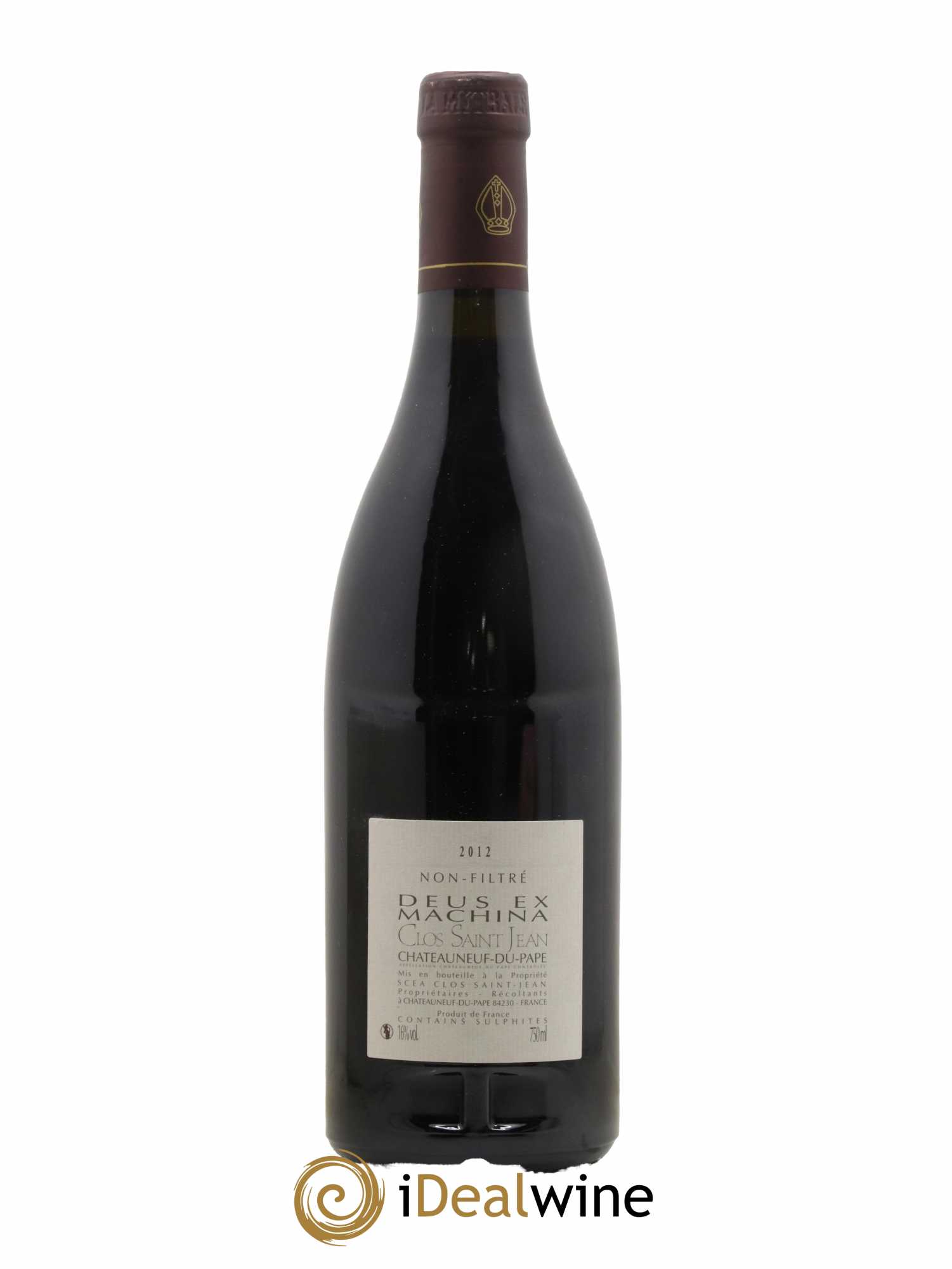 Châteauneuf-du-Pape Clos Saint-Jean Deus Ex Machina Pascal et Vincent Maurel 2012 - Lot de 1 bouteille - 1