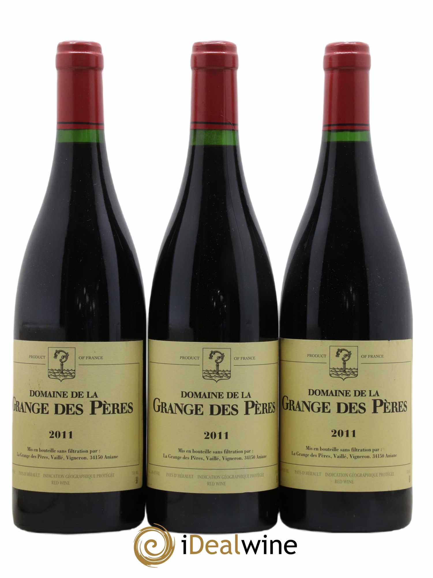 Pays d'Hérault Grange des Pères Laurent Vaillé 2011 - Lot de 3 bouteilles - 0