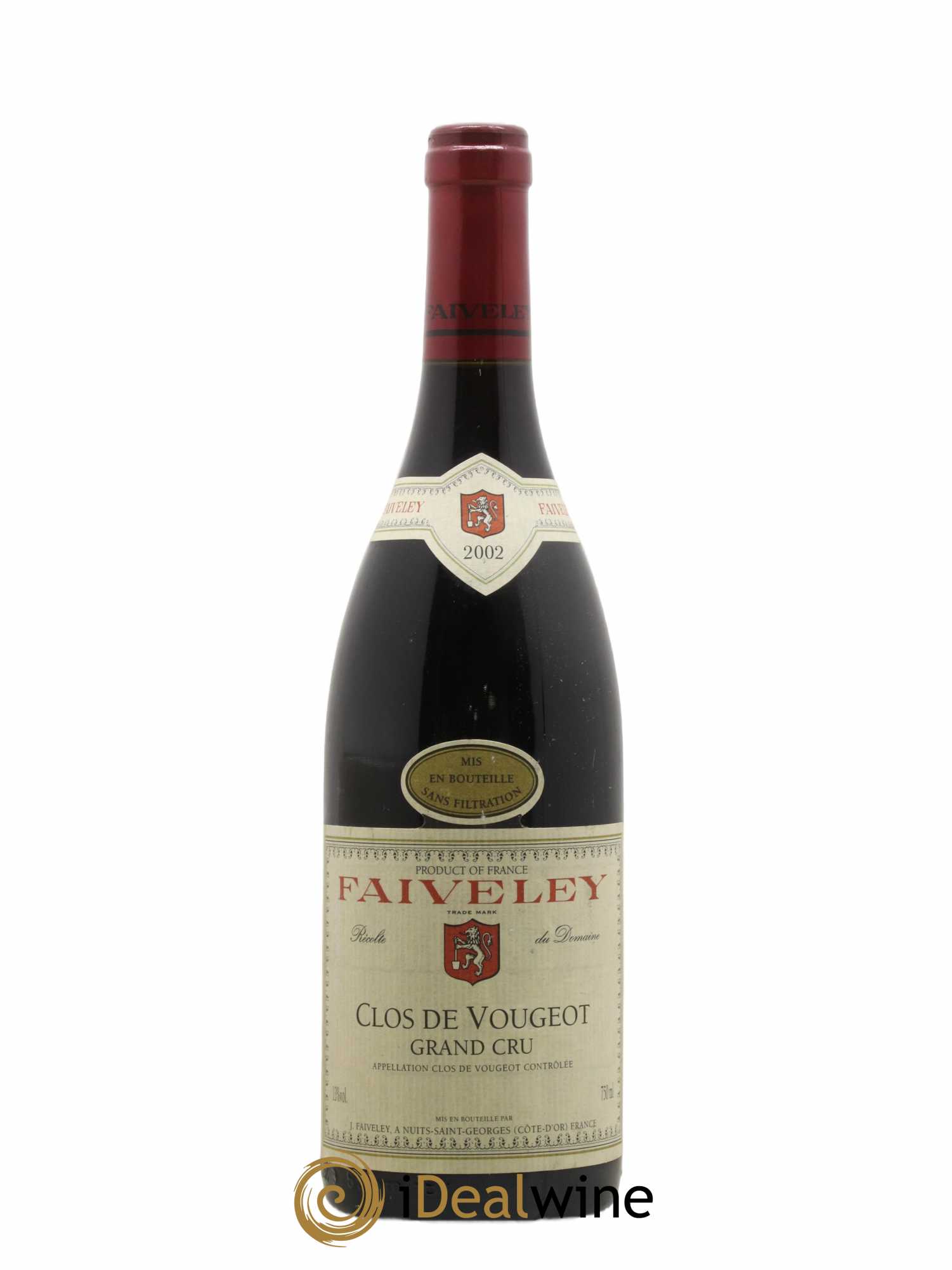 Clos de Vougeot Grand Cru Faiveley 2002 - Lot de 1 bouteille - 0