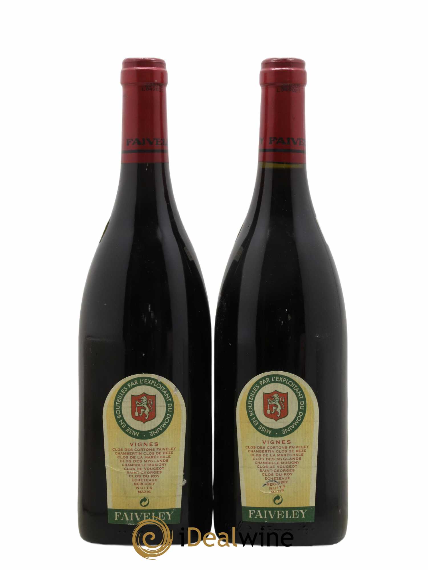 Echezeaux Grand Cru Faiveley 2002 - Lot de 2 bouteilles - 1