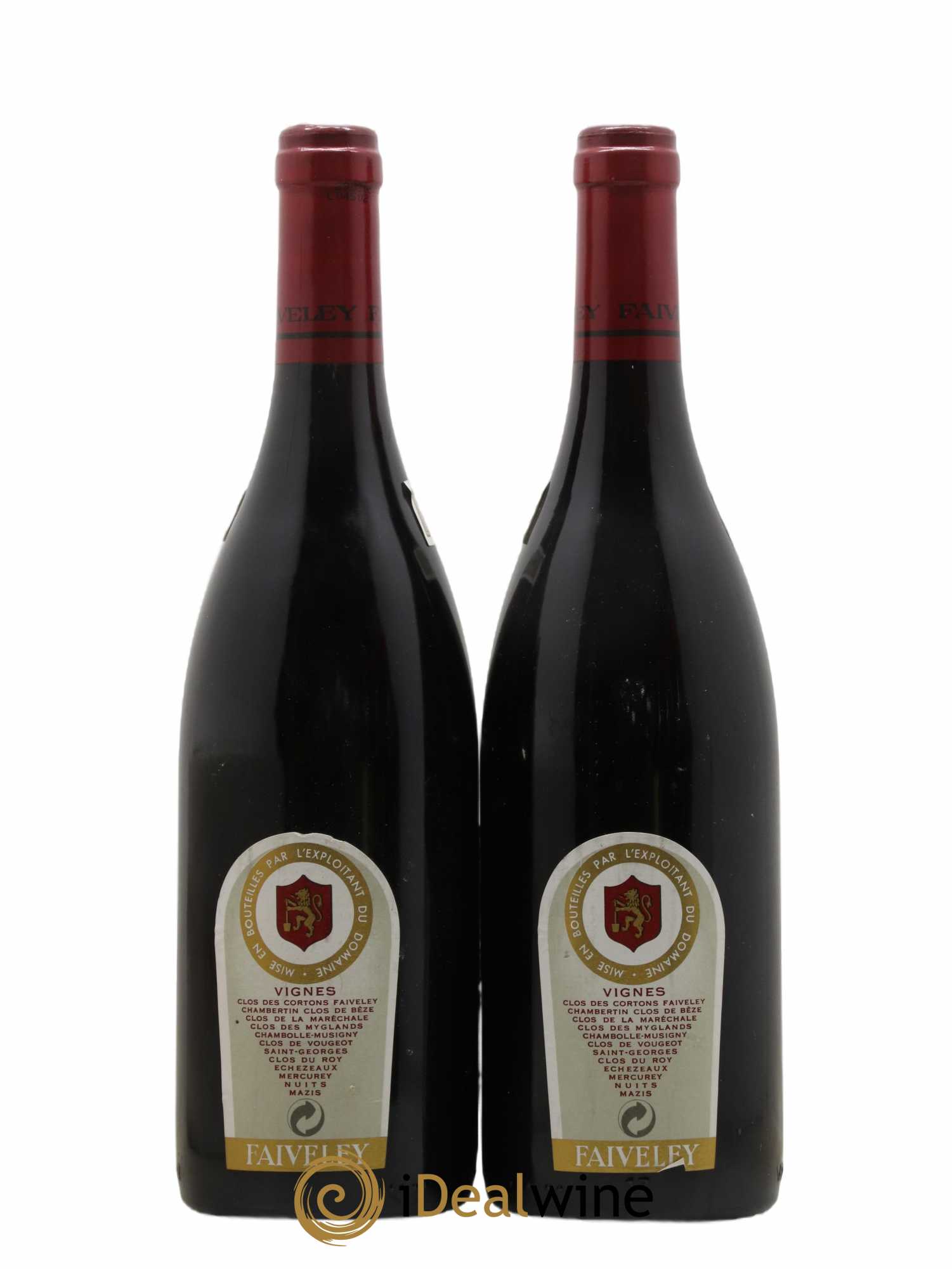 Corton Grand Cru Clos des Cortons Faiveley 2002 - Lot de 2 bouteilles - 1