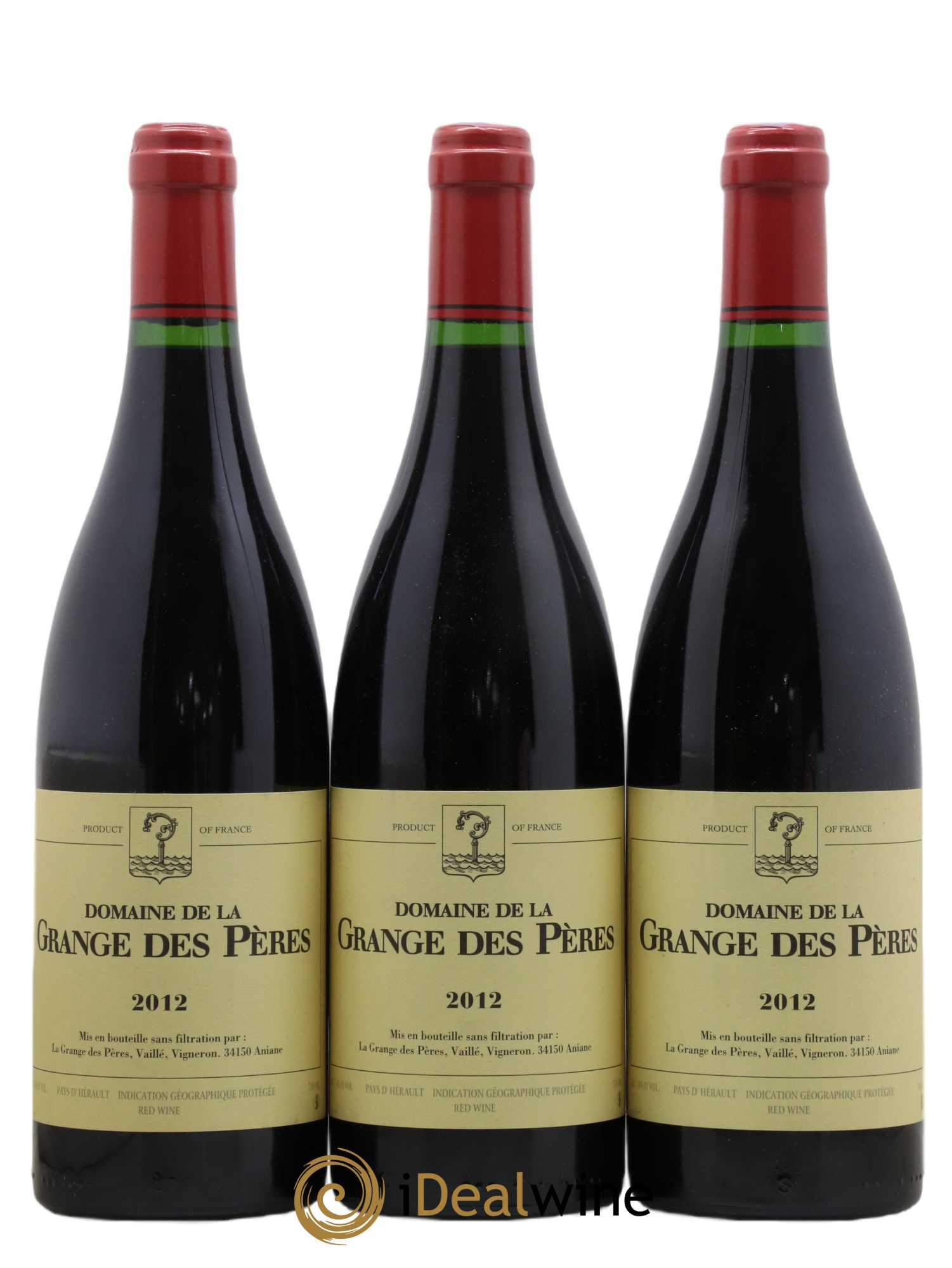Pays d'Hérault Grange des Pères Laurent Vaillé 2012 - Lot de 3 bouteilles - 0