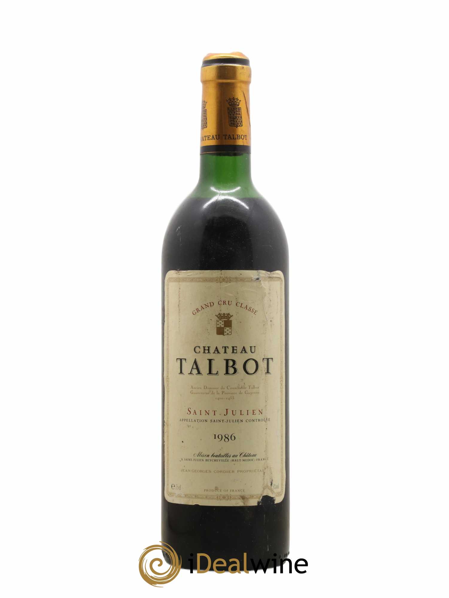 Château Talbot 4ème Grand Cru Classé 1986 - Lot de 1 bouteille - 0