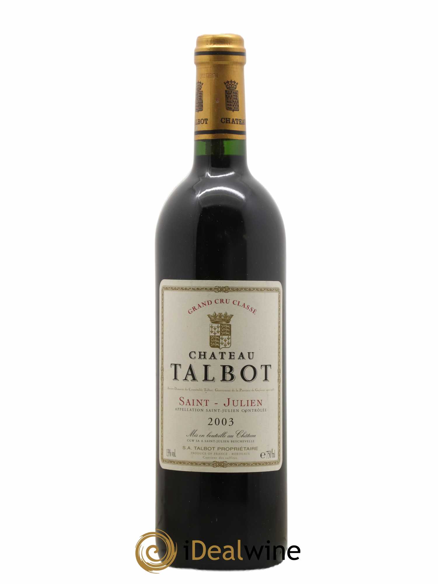 Château Talbot 4ème Grand Cru Classé 2003 - Lot de 1 bouteille - 0