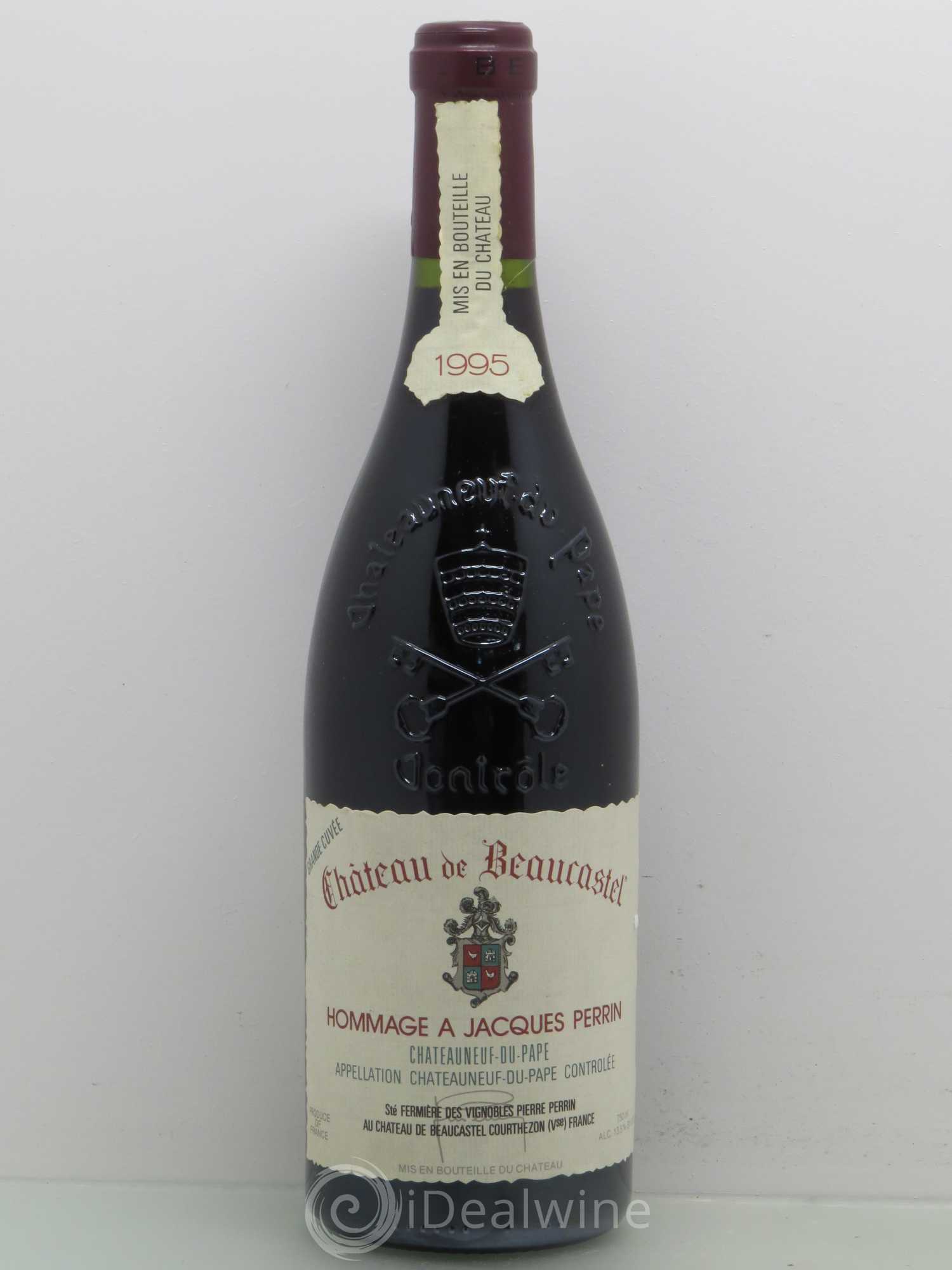 Châteauneuf-du-Pape Château de Beaucastel Hommage à Jacques Perrin Famille Perrin 1995 - Lot de 1 bouteille - 0