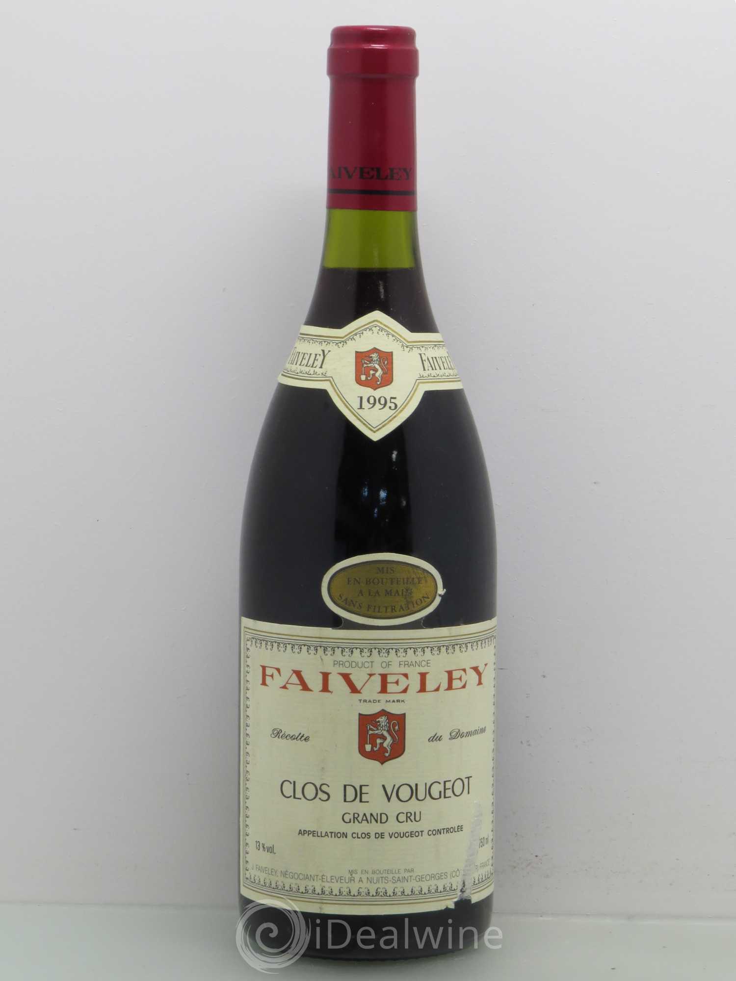 Clos de Vougeot Grand Cru Faiveley 1995 - Lot de 1 bouteille - 0