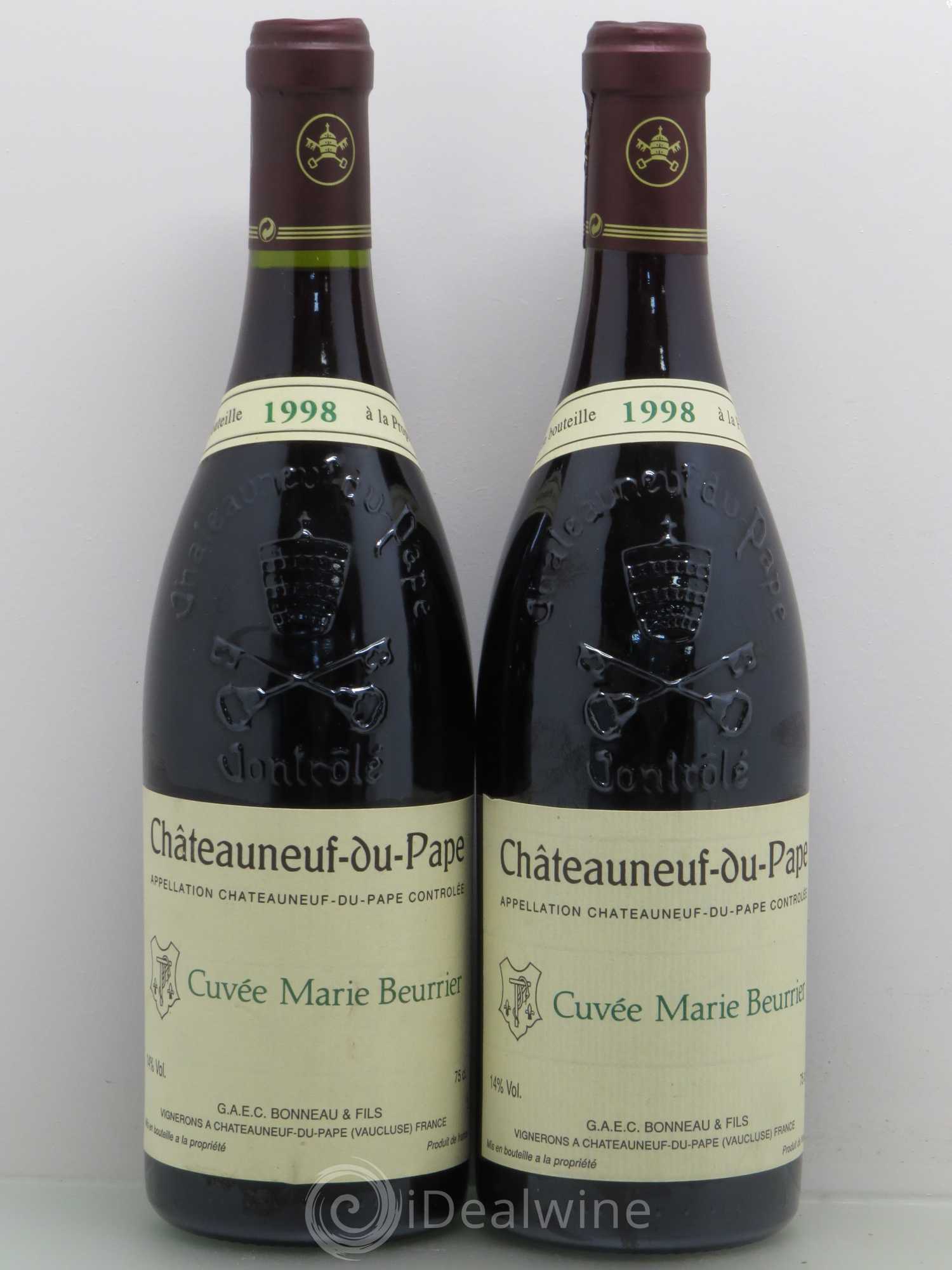 Châteauneuf-du-Pape Marie Beurrier Henri Bonneau & Fils 1998 - Lot de 2 bouteilles - 0