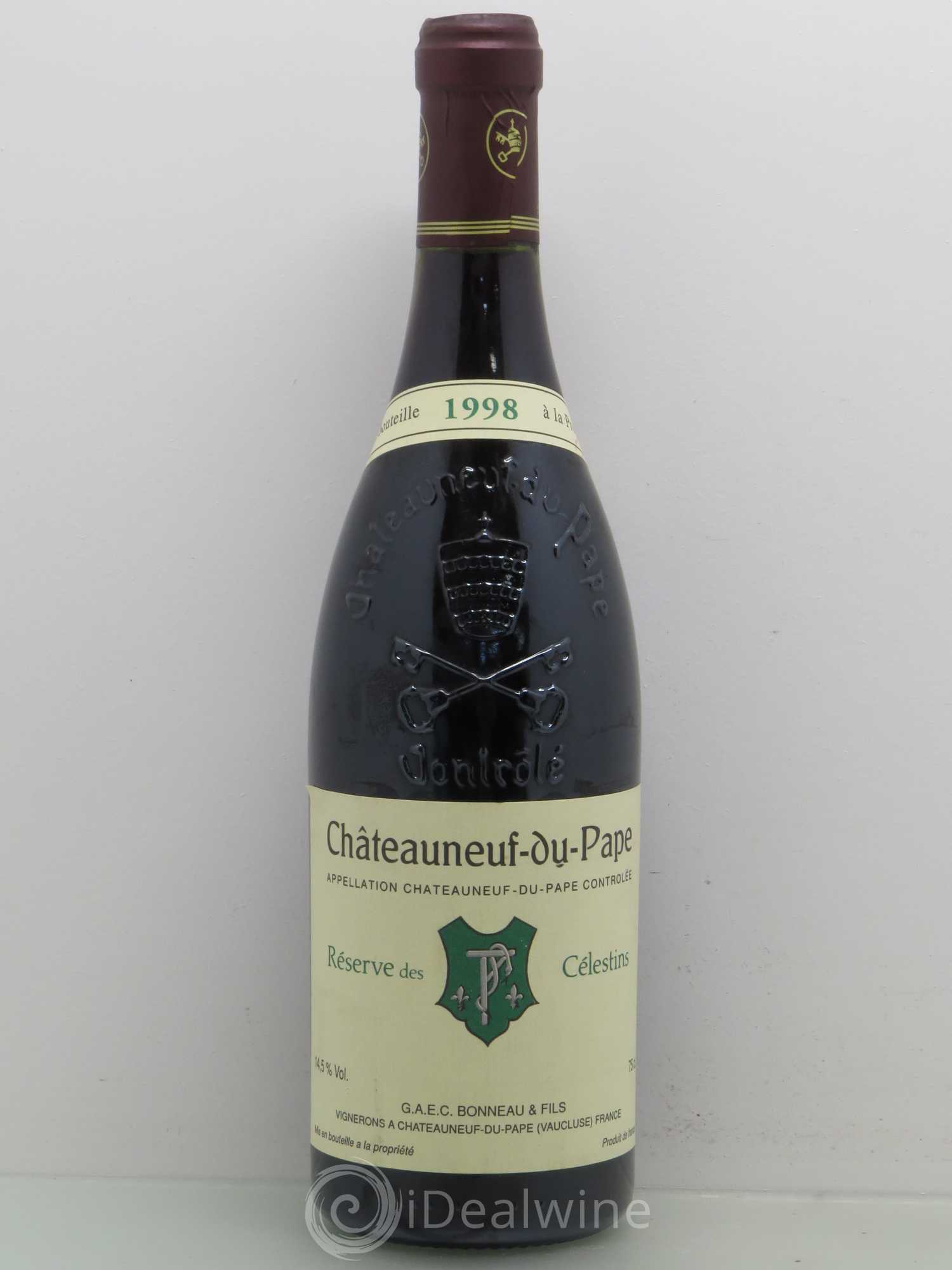 Châteauneuf-du-Pape Réserve des Célestins Henri Bonneau & Fils 1998 - Lot de 1 bouteille - 0
