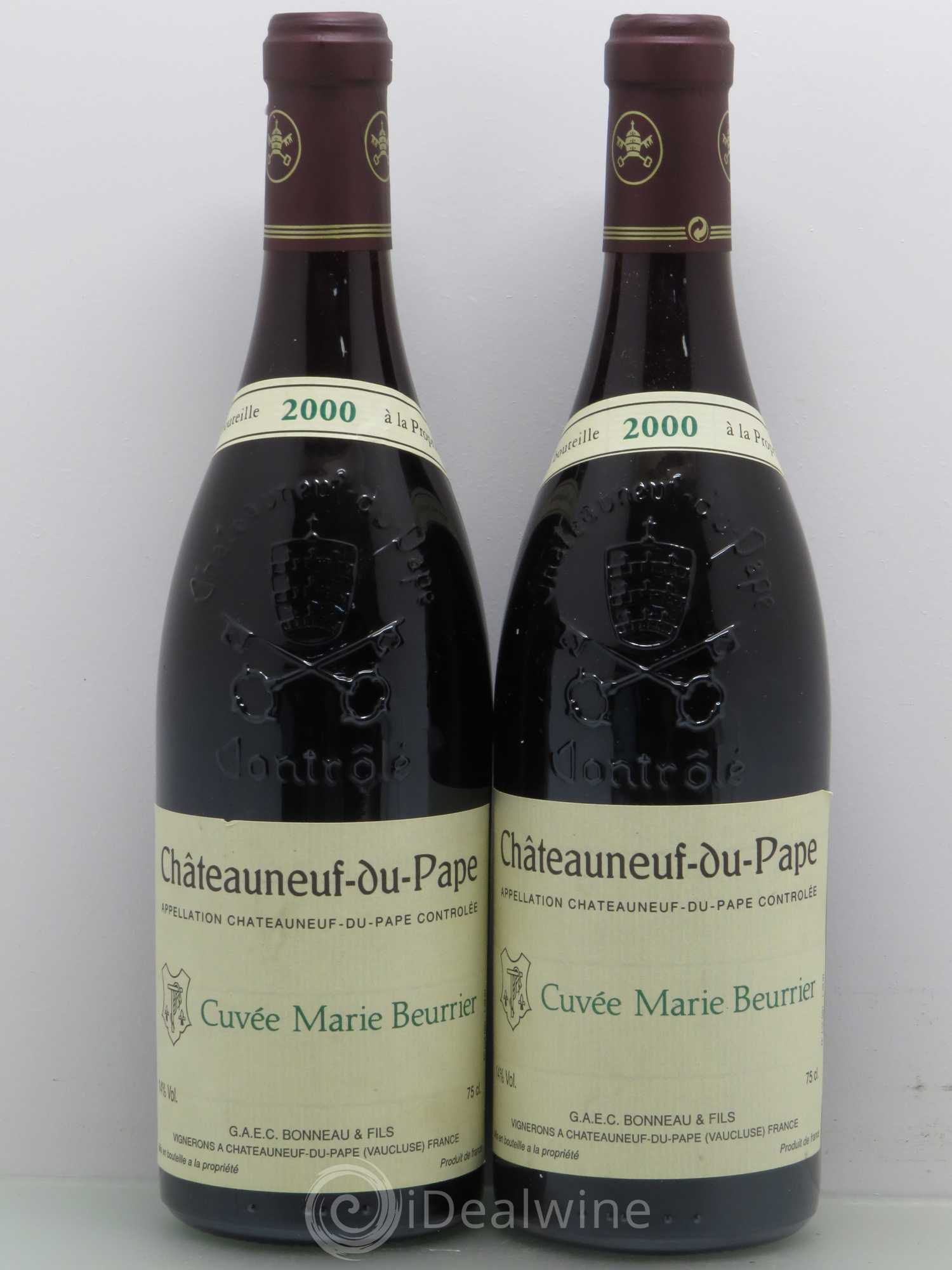 Châteauneuf-du-Pape Marie Beurrier Henri Bonneau & Fils 2000 - Lot de 2 bouteilles - 0