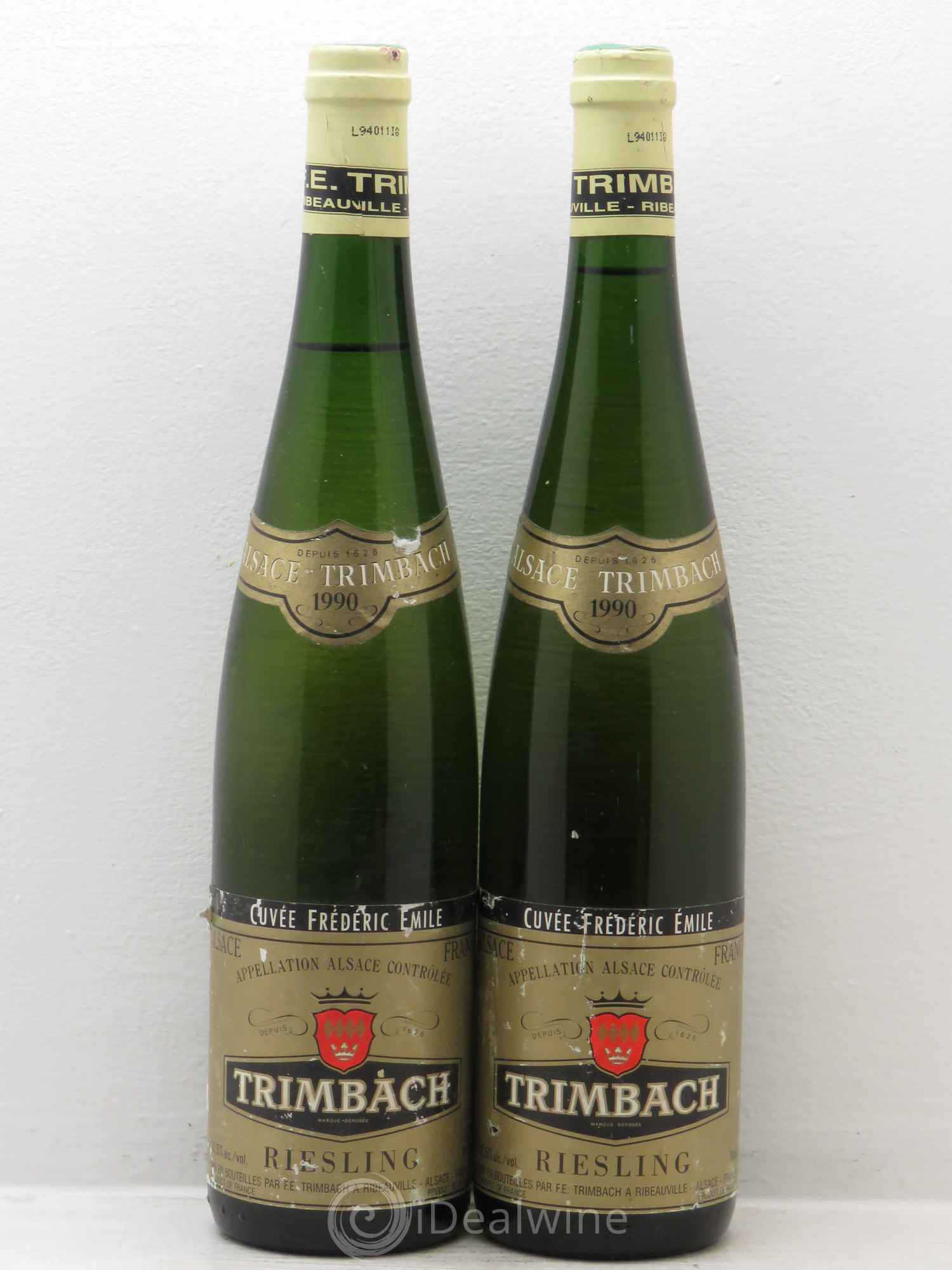 Alsace Riesling Cuvée Frédéric Emile Trimbach (Domaine) 1990 - Lot de 2 bouteilles - 0