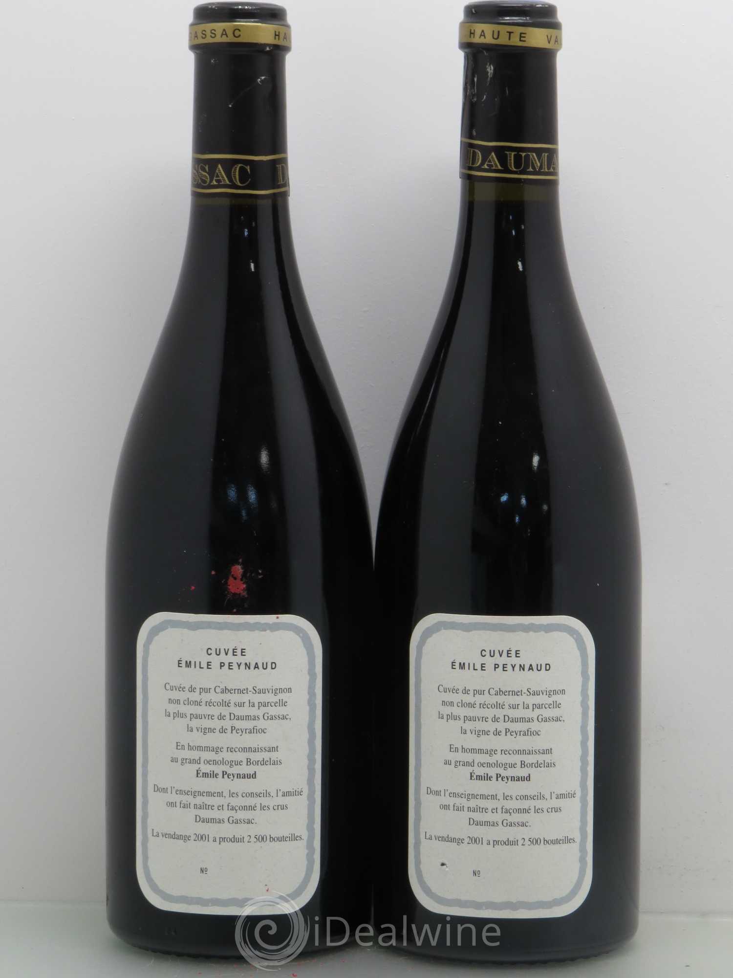 Pays d'Hérault Mas de Daumas Gassac Cuvée Emile Peynaud Famille Guibert de La Vaissière 2001 - Lot de 2 bouteilles - 1