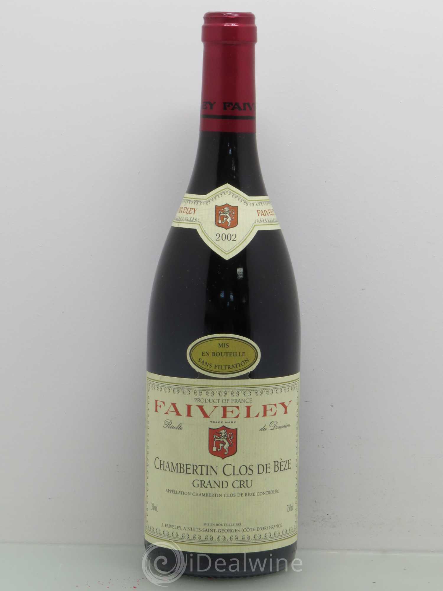 Chambertin Clos de Bèze Grand Cru Faiveley 2002 - Lot de 1 bouteille - 0