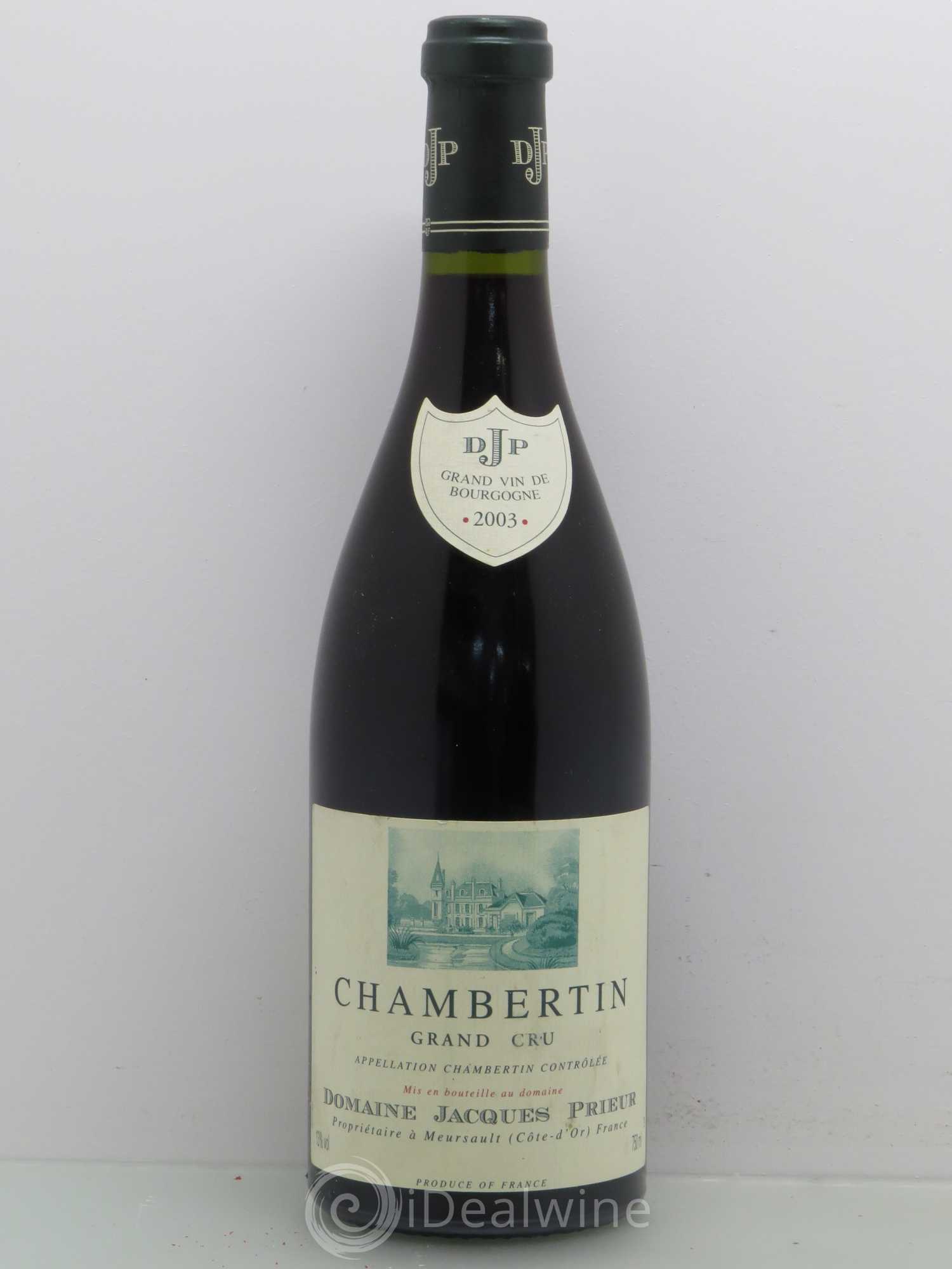 Chambertin Grand Cru Jacques Prieur (Domaine) 2003 - Lot de 1 bouteille - 0