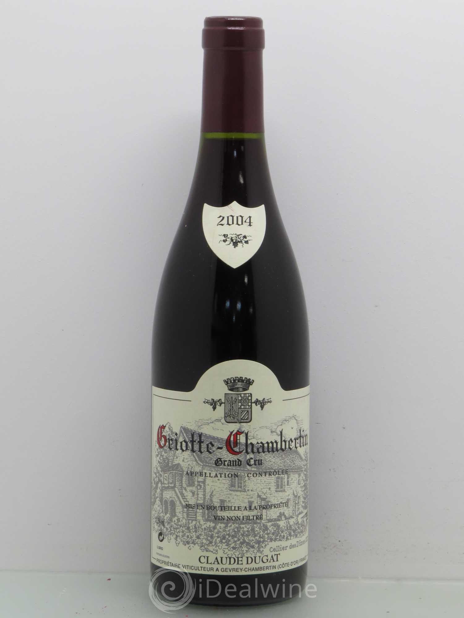 Griotte-Chambertin Grand Cru Claude Dugat 2004 - Lot de 1 bouteille - 0