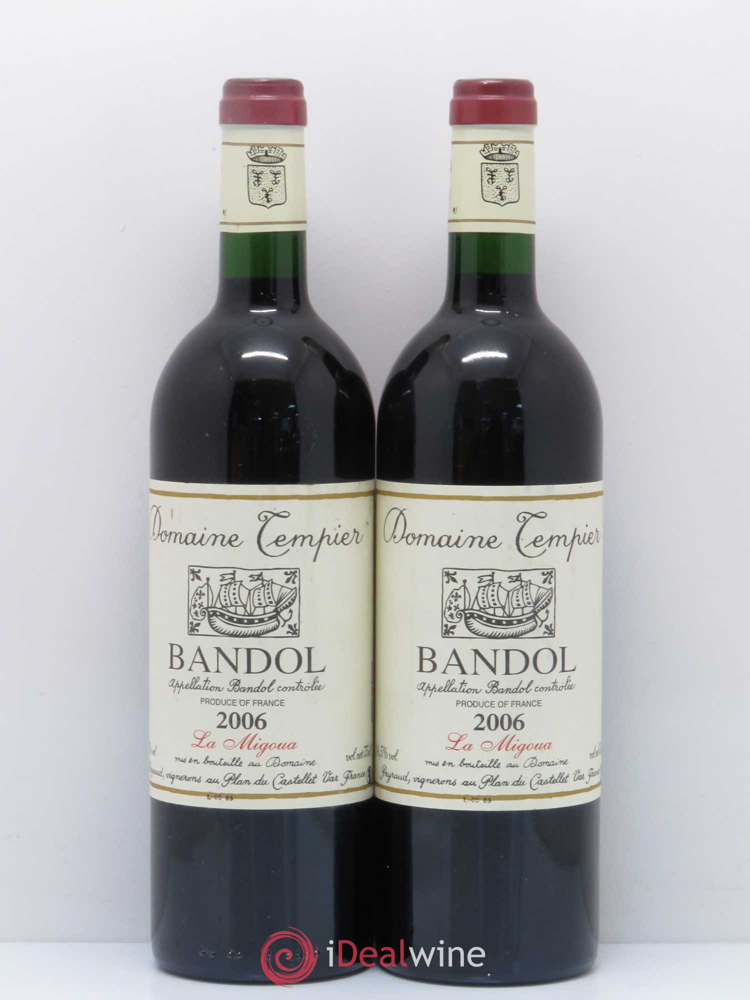 Bandol Domaine Tempier Cuvée La Migoua Famille Peyraud 2006 - Lot de 2 bouteilles - 0