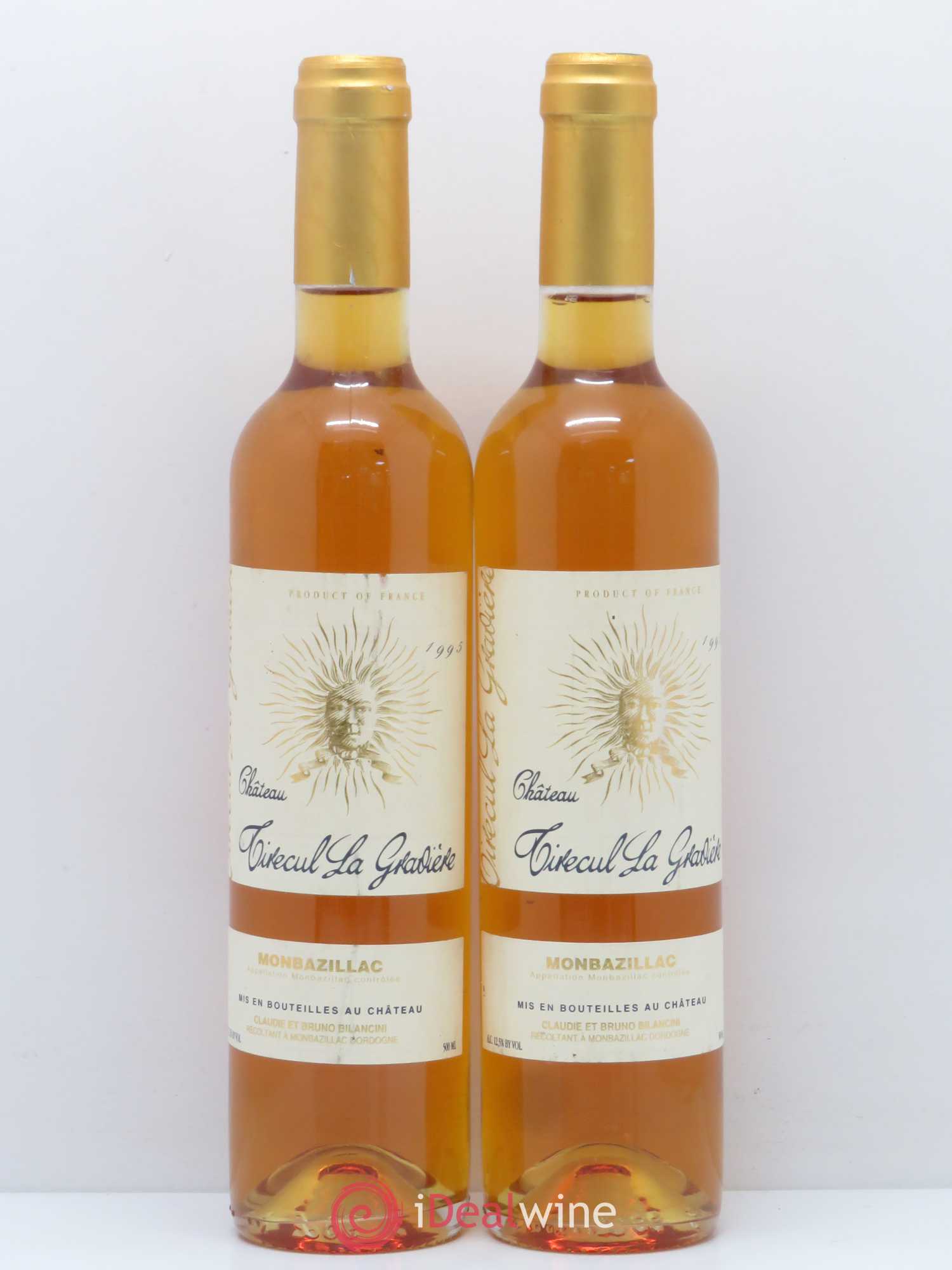 Monbazillac Château Tirecul La Gravière Bruno et Claudie Bilancini 1995 - Lotto di 2 bottiglie - 0