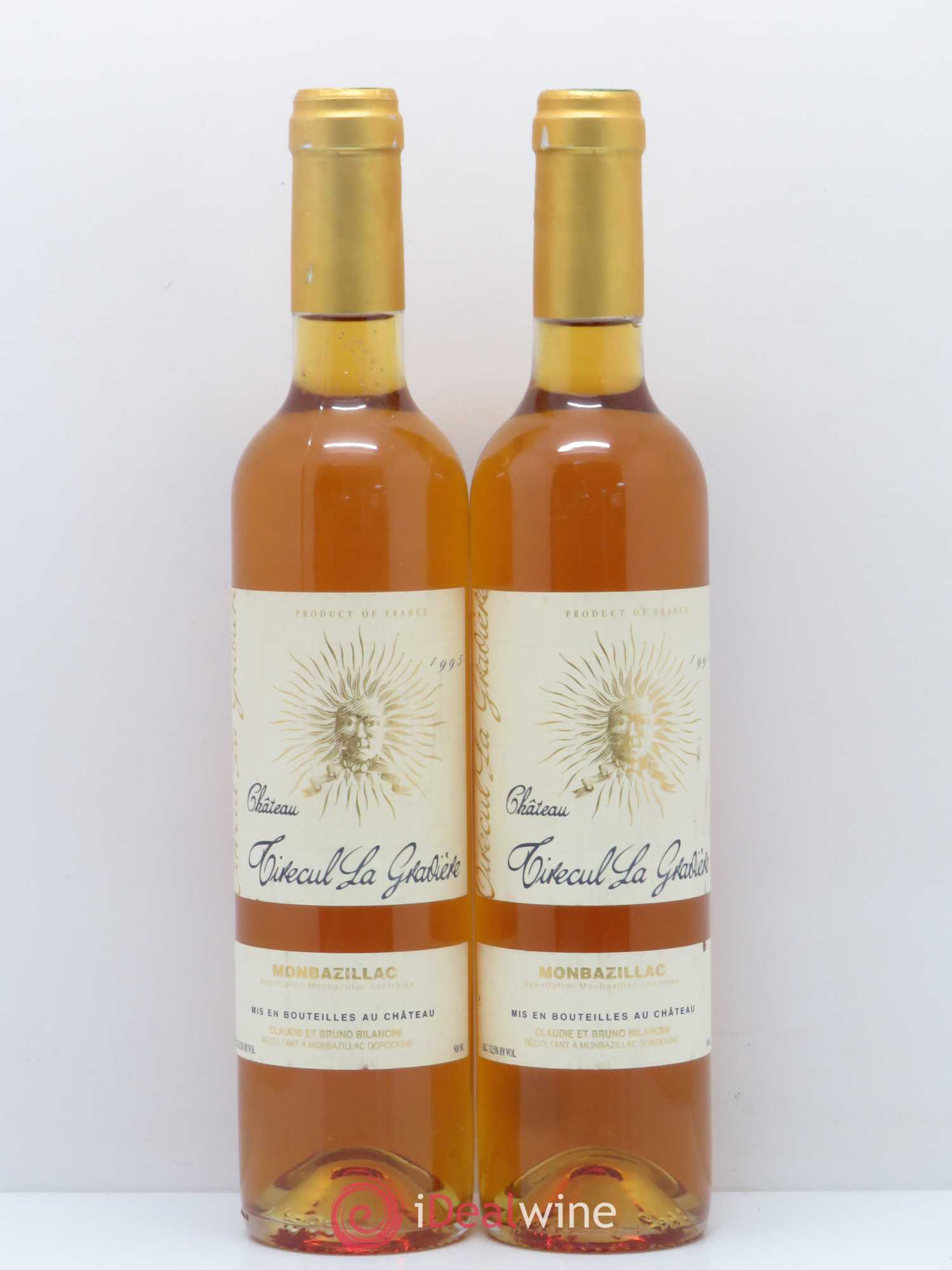Monbazillac Château Tirecul La Gravière Bruno et Claudie Bilancini 1995 - Lotto di 2 bottiglie - 0