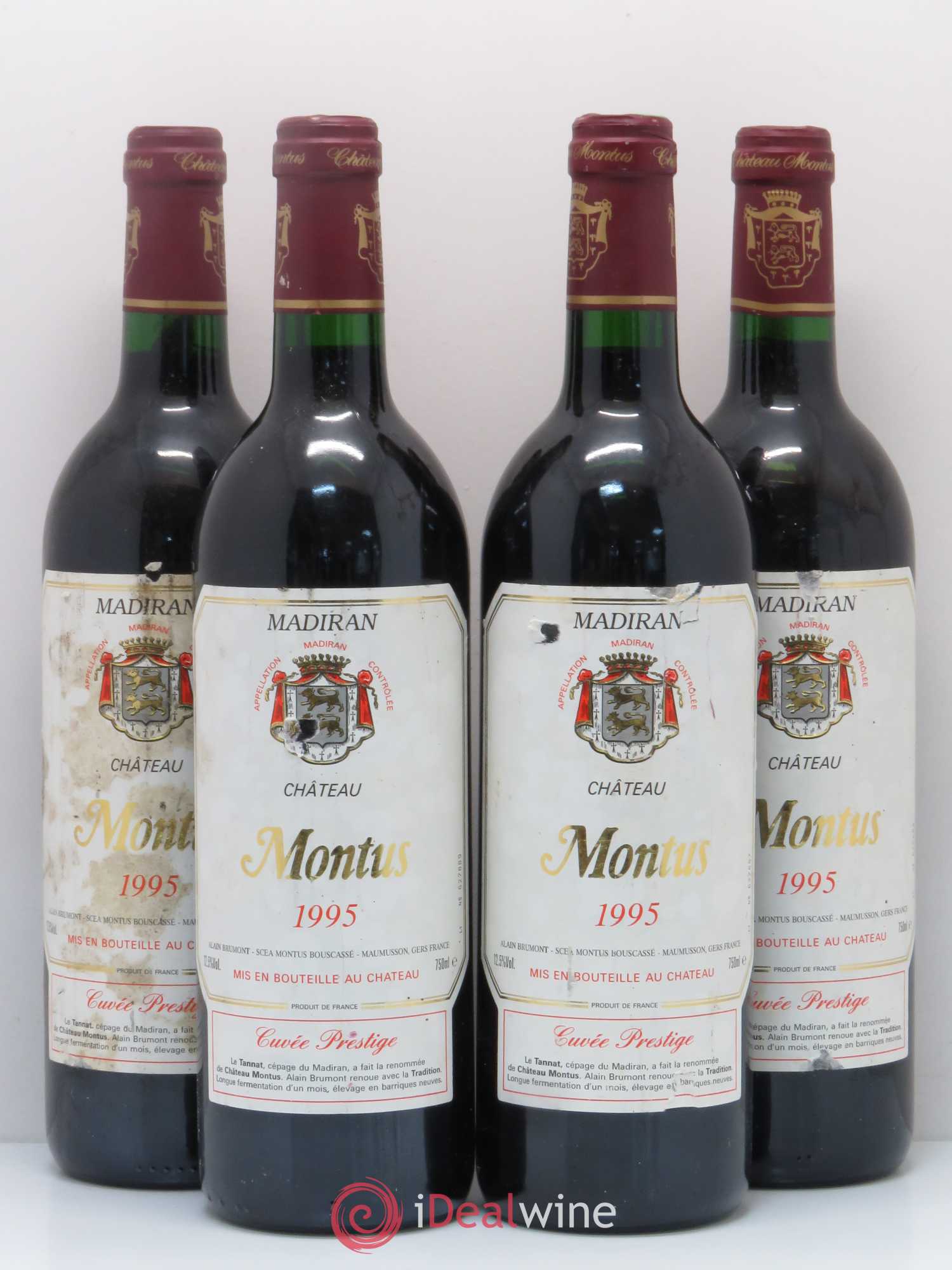 Madiran Château Montus-Prestige Alain Brumont 1995 - Lot de 4 bouteilles - 0