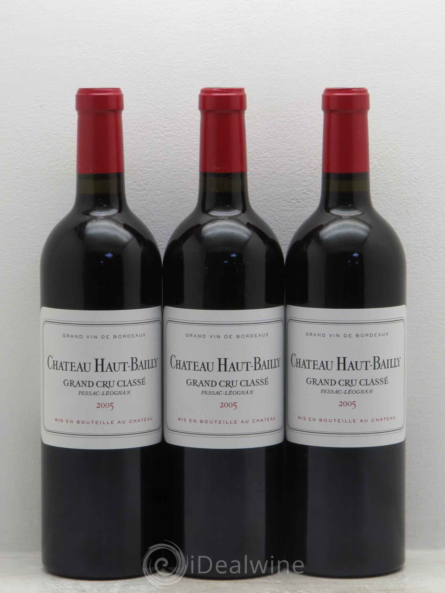 Château Haut-Bailly Cru Classé de Graves 2005 - Lot de 3 bouteilles - 0