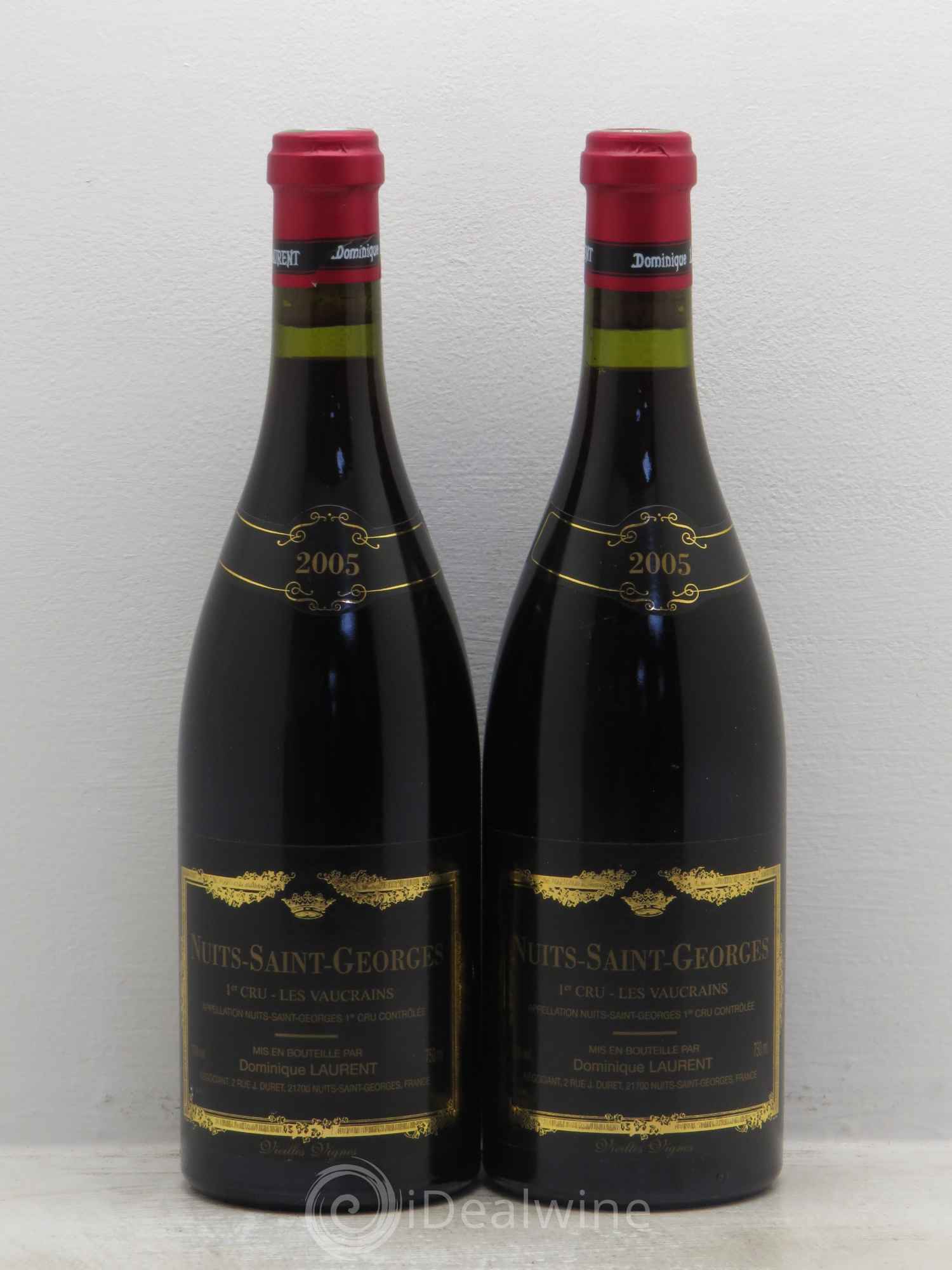 Nuits-Saint-Georges 1er Cru Les Vaucrains Dominique Laurent VV 2005 - Lot de 2 bouteilles - 0