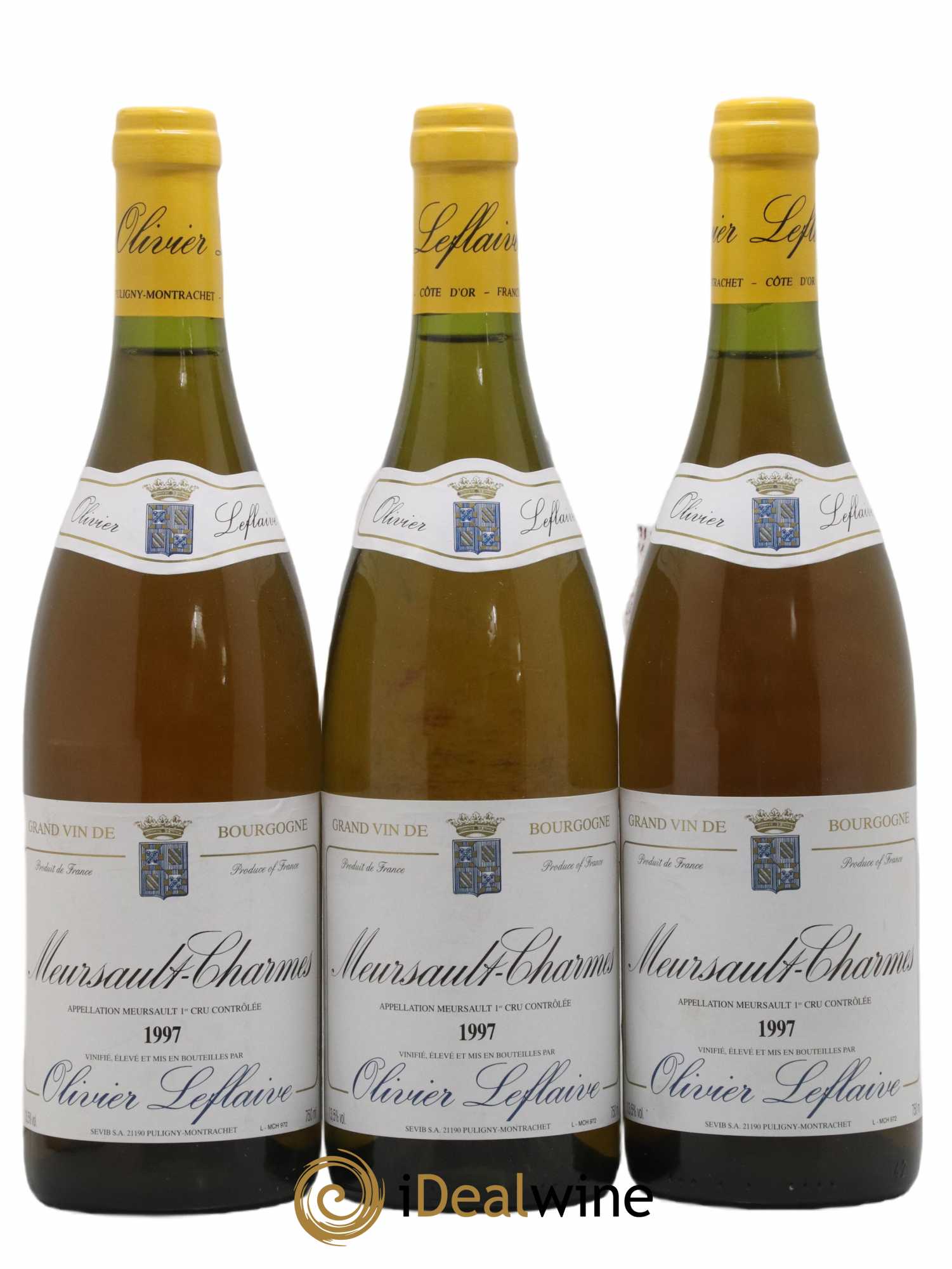 Meursault 1er Cru Charmes Olivier Leflaive 1997 - Lot de 3 bouteilles - 0