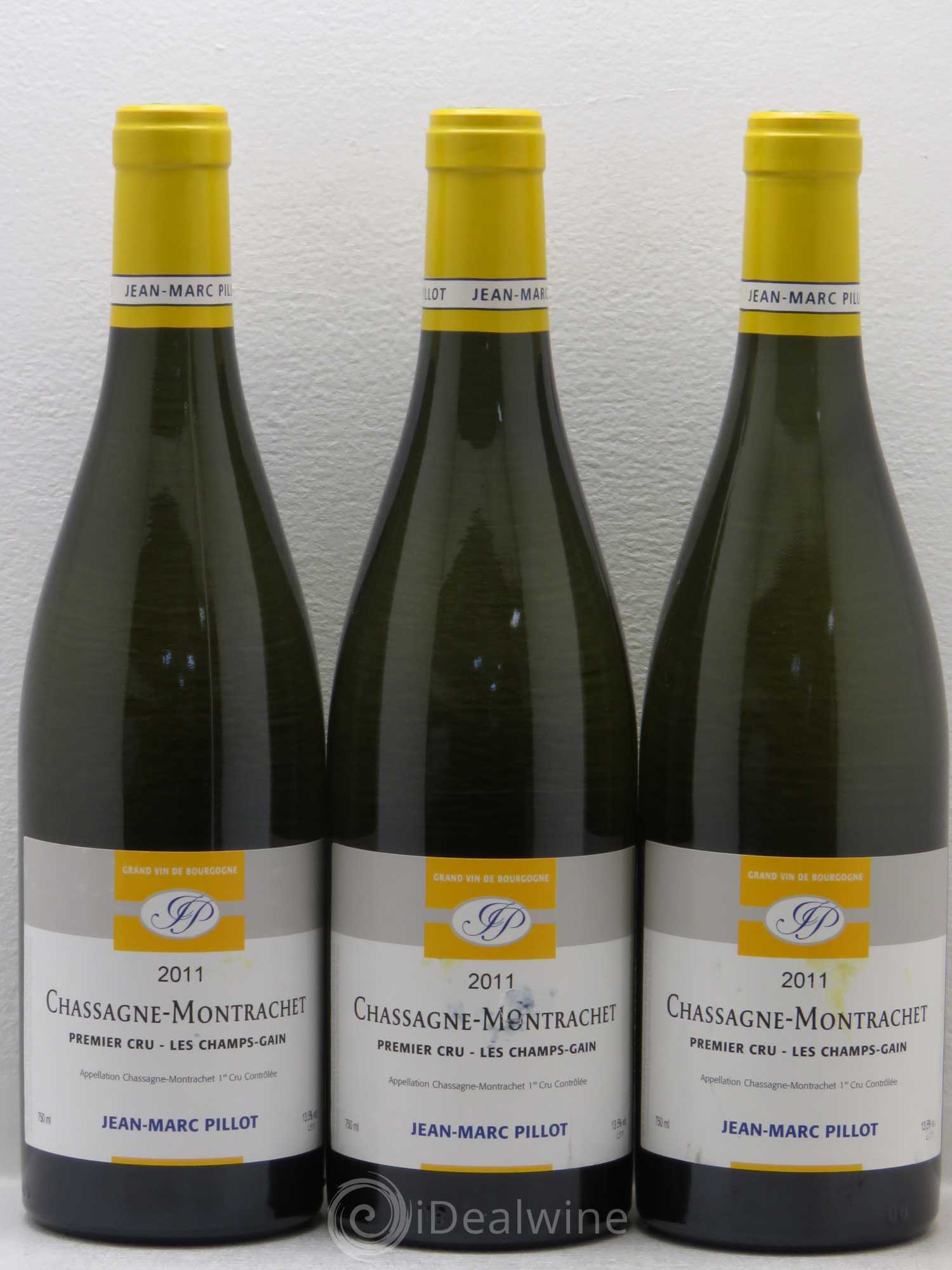 Chassagne-Montrachet 1er Cru Champs Gain Jean Marc Pillot 2011 - Posten von 3 Flaschen - 0