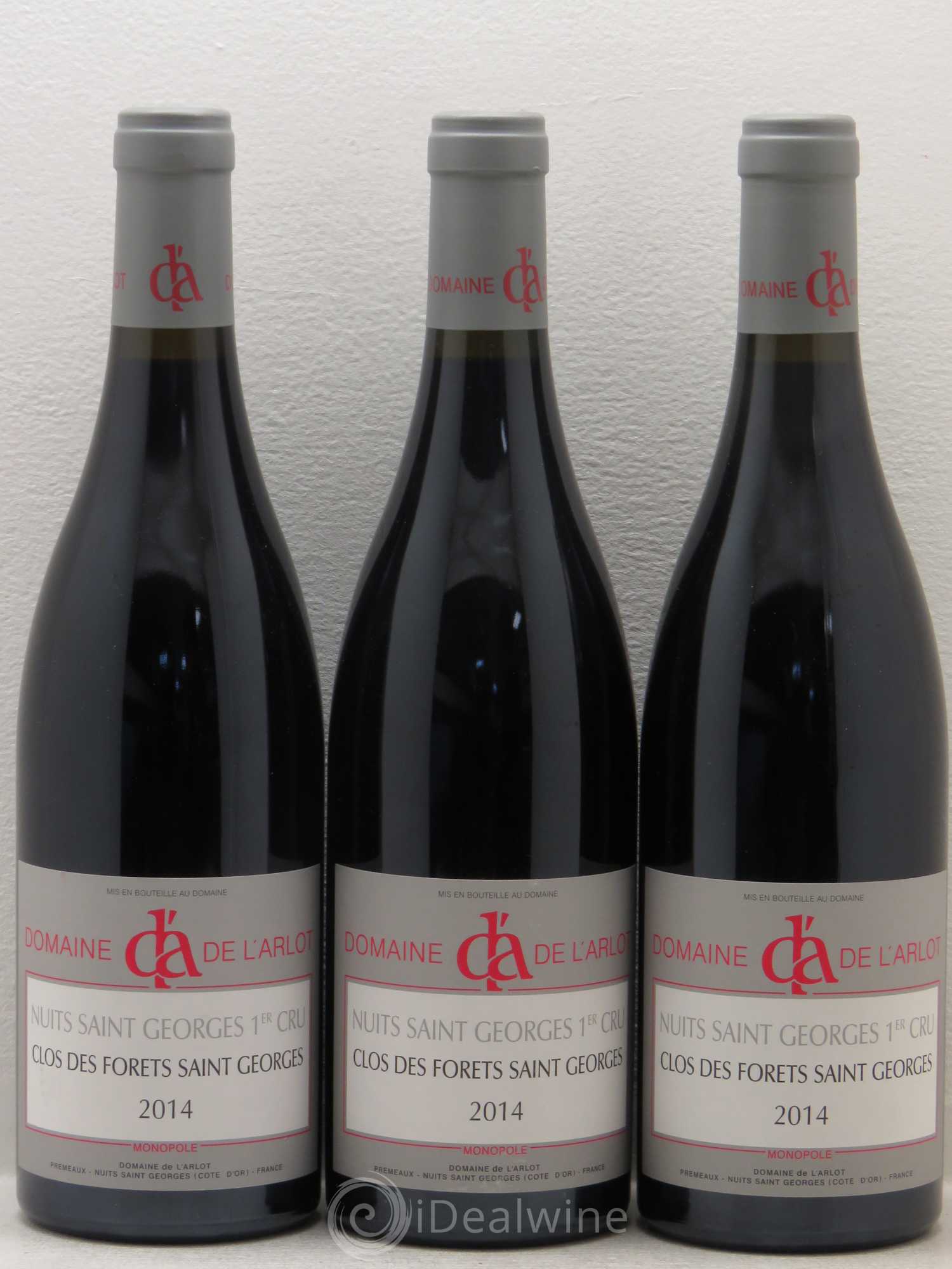 Nuits-Saint-Georges 1er Cru Clos des Forêts Saint-Georges Domaine de l'Arlot 2014 - Lot de 3 bouteilles - 0