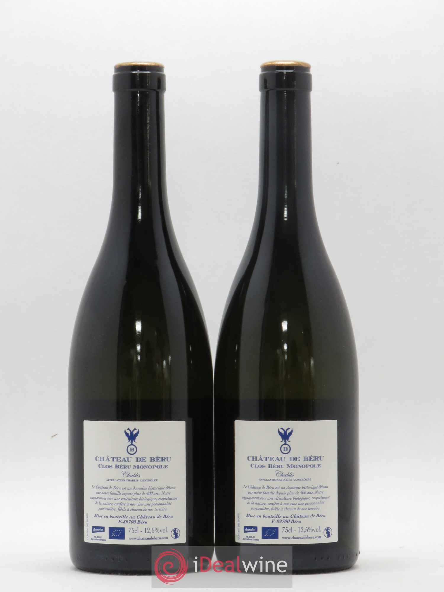 Chablis Clos Béru Monopole Château de Béru 2015 - Lot de 2 bouteilles - 1