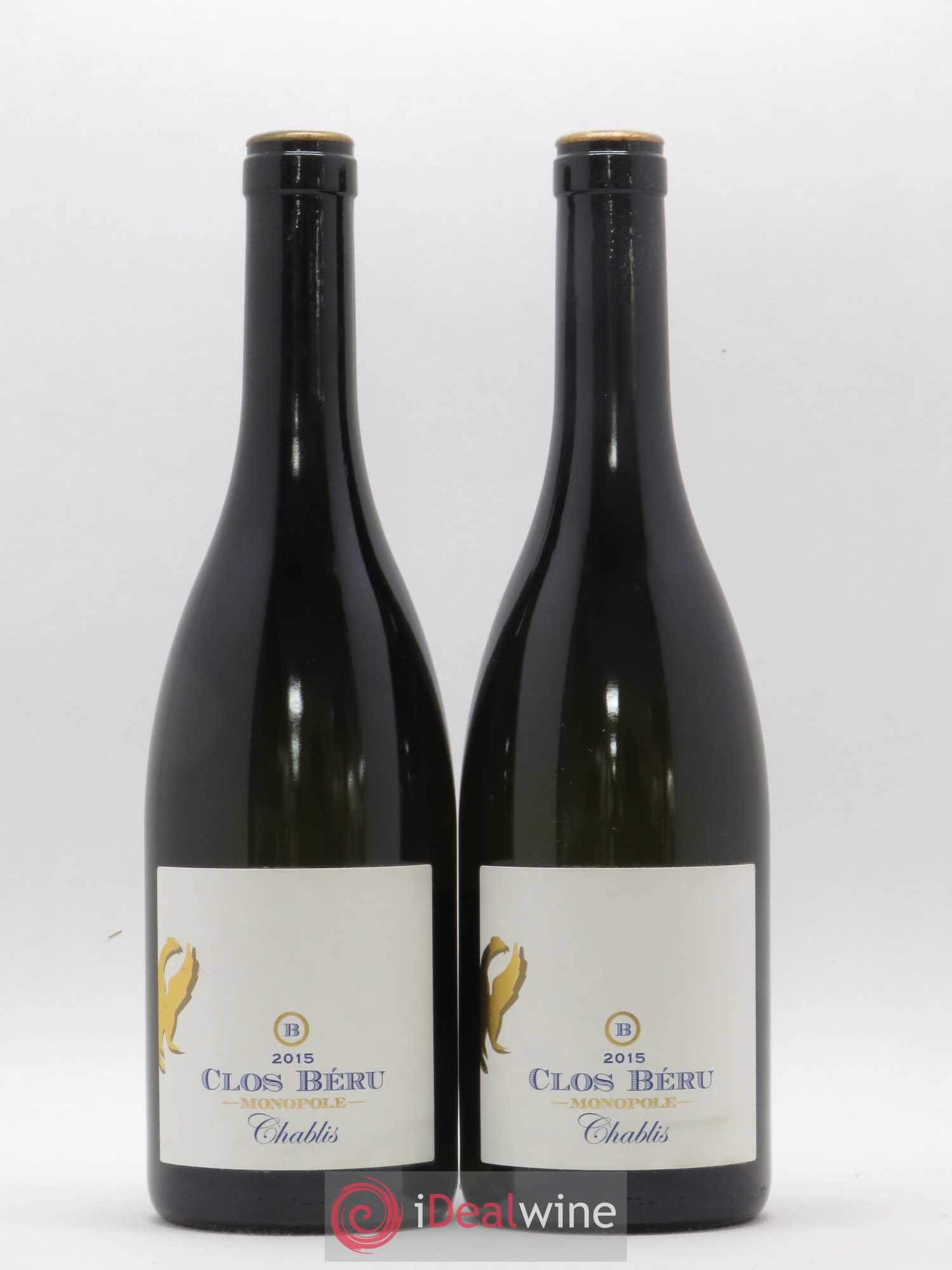 Chablis Clos Béru Monopole Château de Béru 2015 - Lot de 2 bouteilles - 0