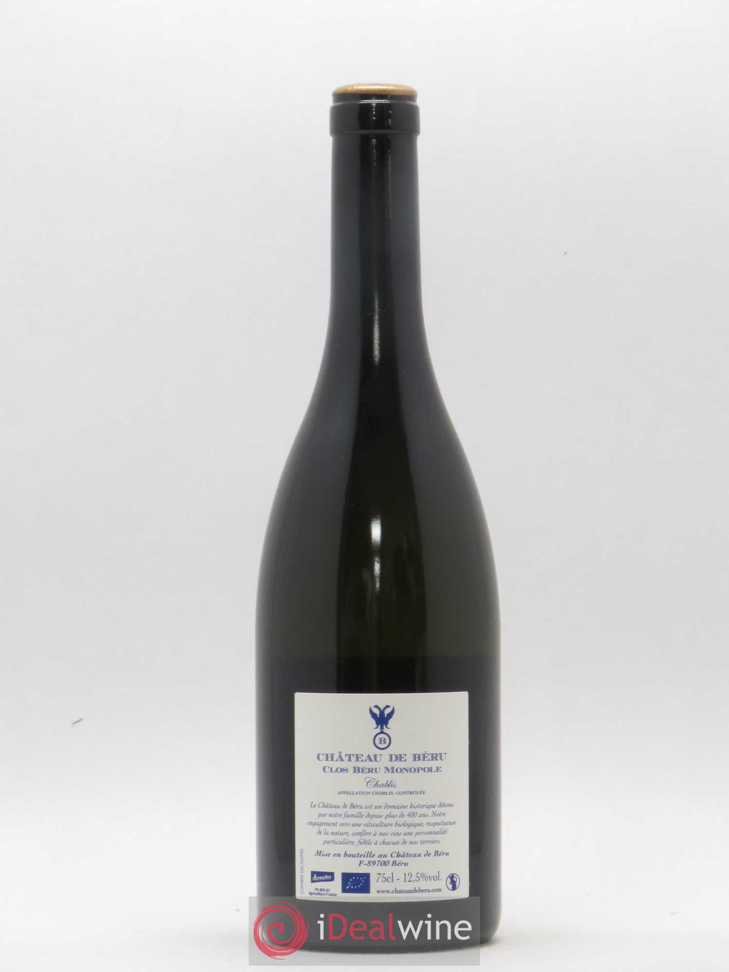 Chablis Clos Béru Monopole Château de Béru 2015 - Lot of 1 bottle - 1