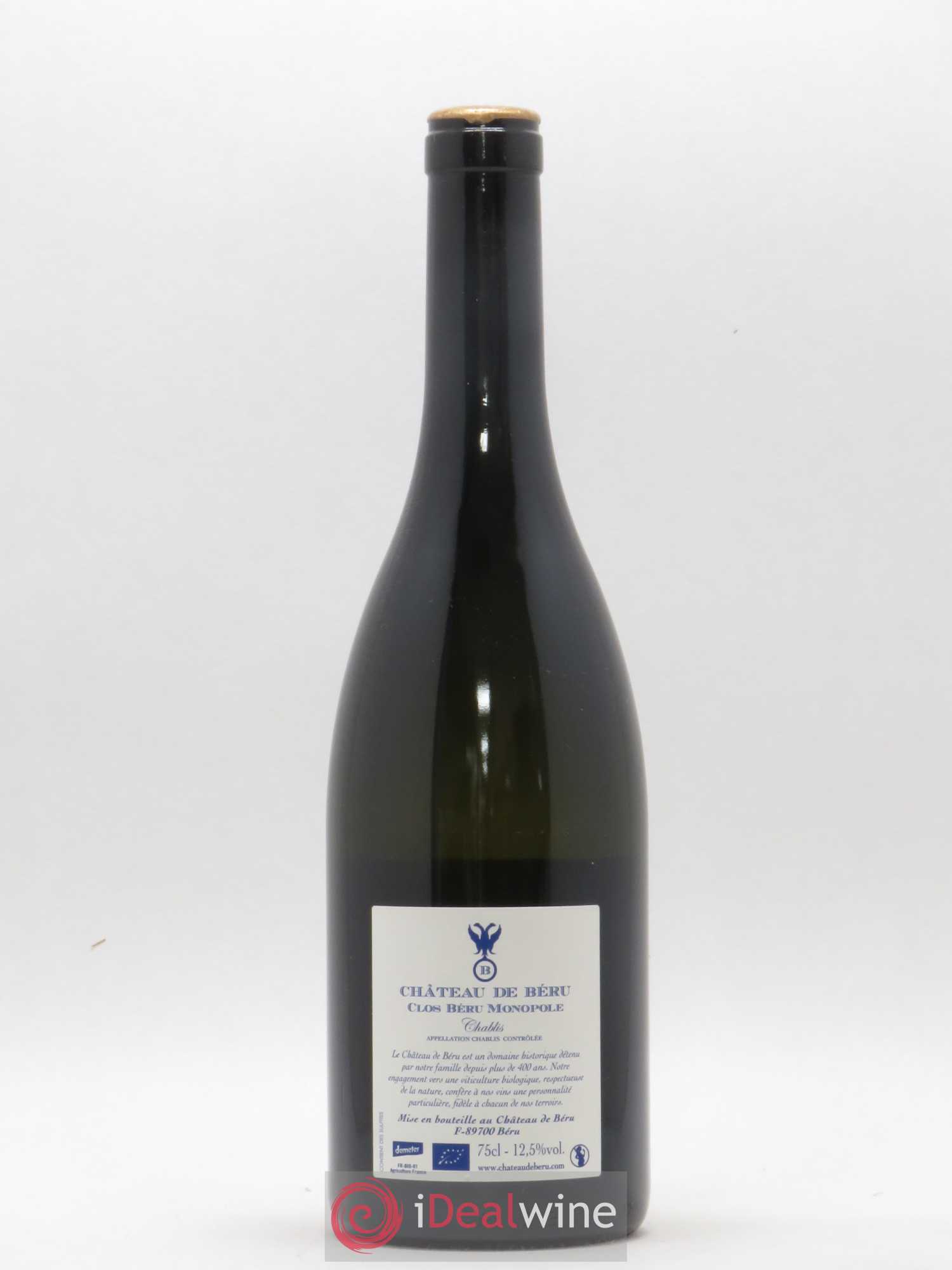 Chablis Clos Béru Monopole Château de Béru 2015 - Lot de 1 bouteille - 1
