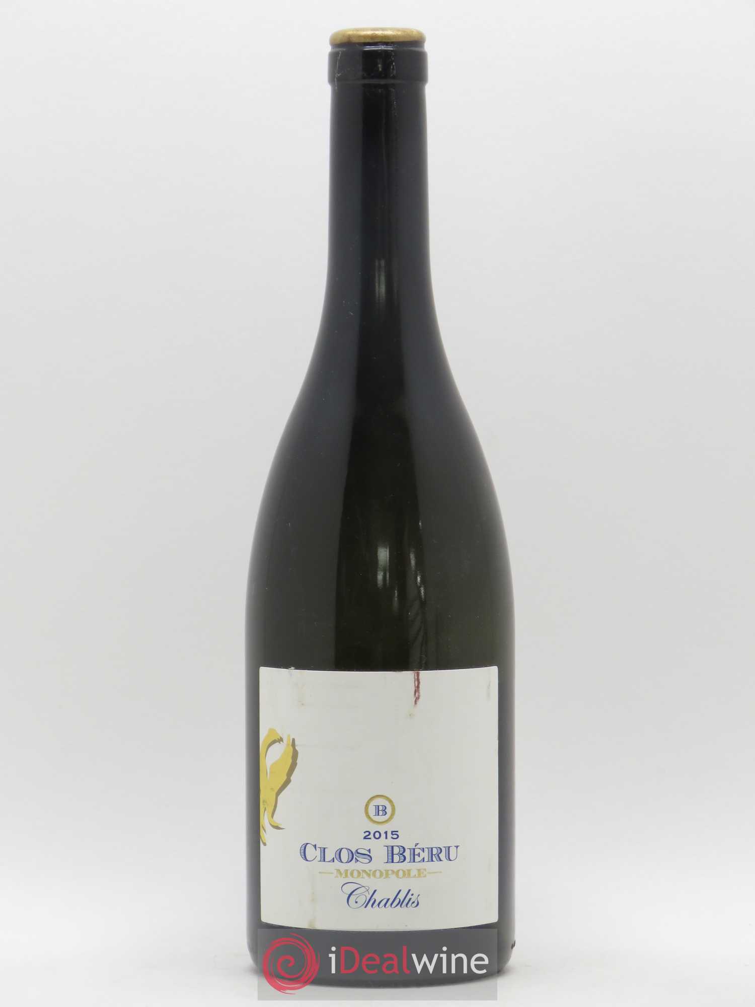 Chablis Clos Béru Monopole Château de Béru 2015 - Posten von 1 Flasche - 0